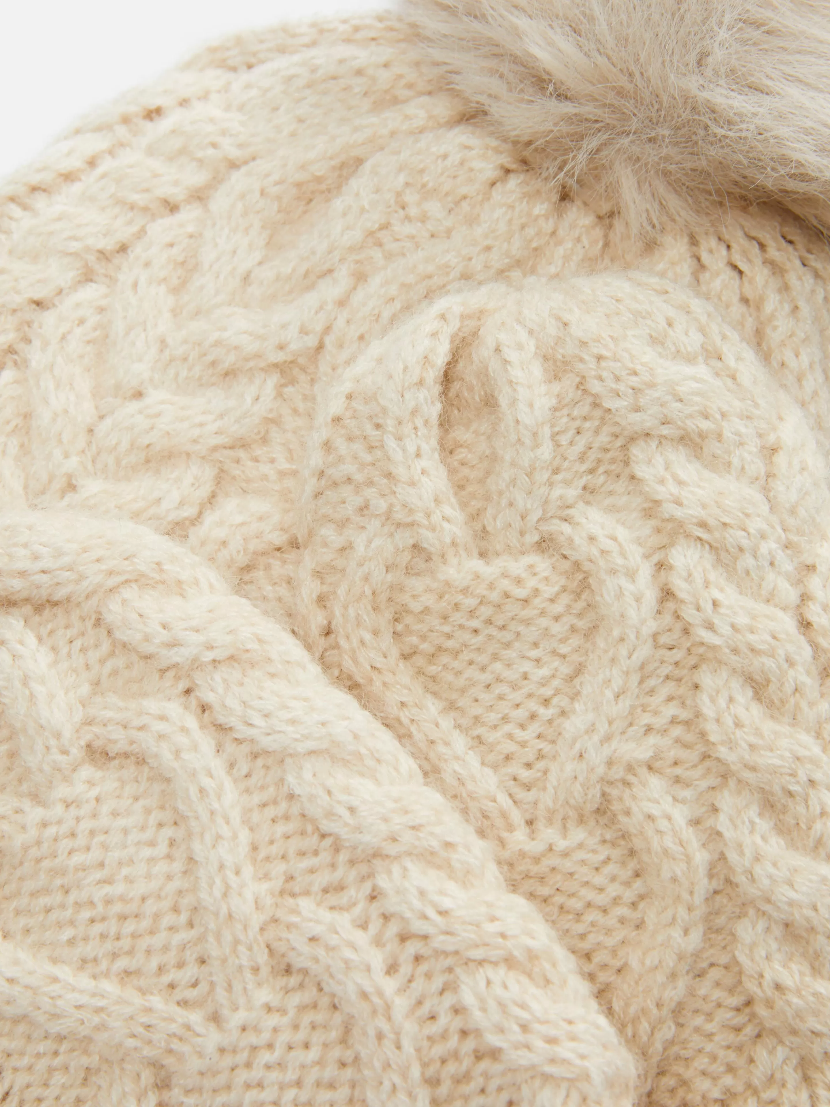 Ensemble Bonnet Et Moufles En Maille Torsadée-Primark New
