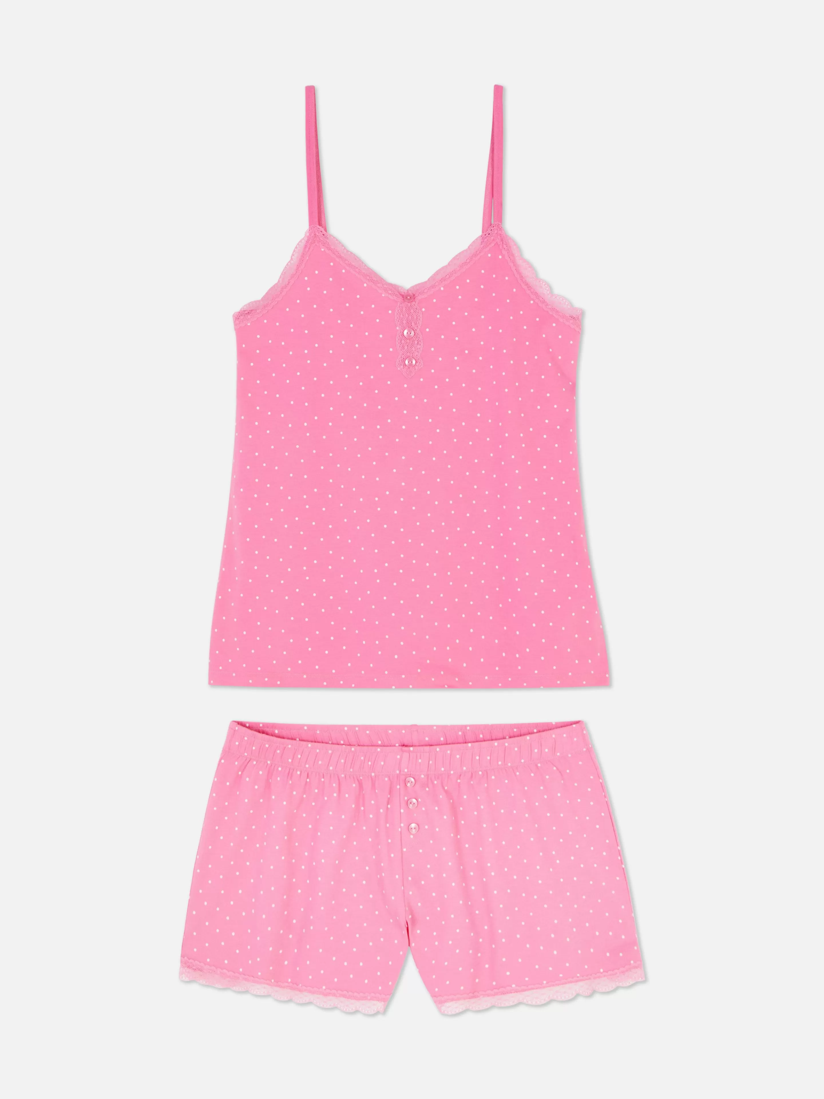 Ensemble Caraco Et Short De Pyjama à Dentelle-Primark Discount