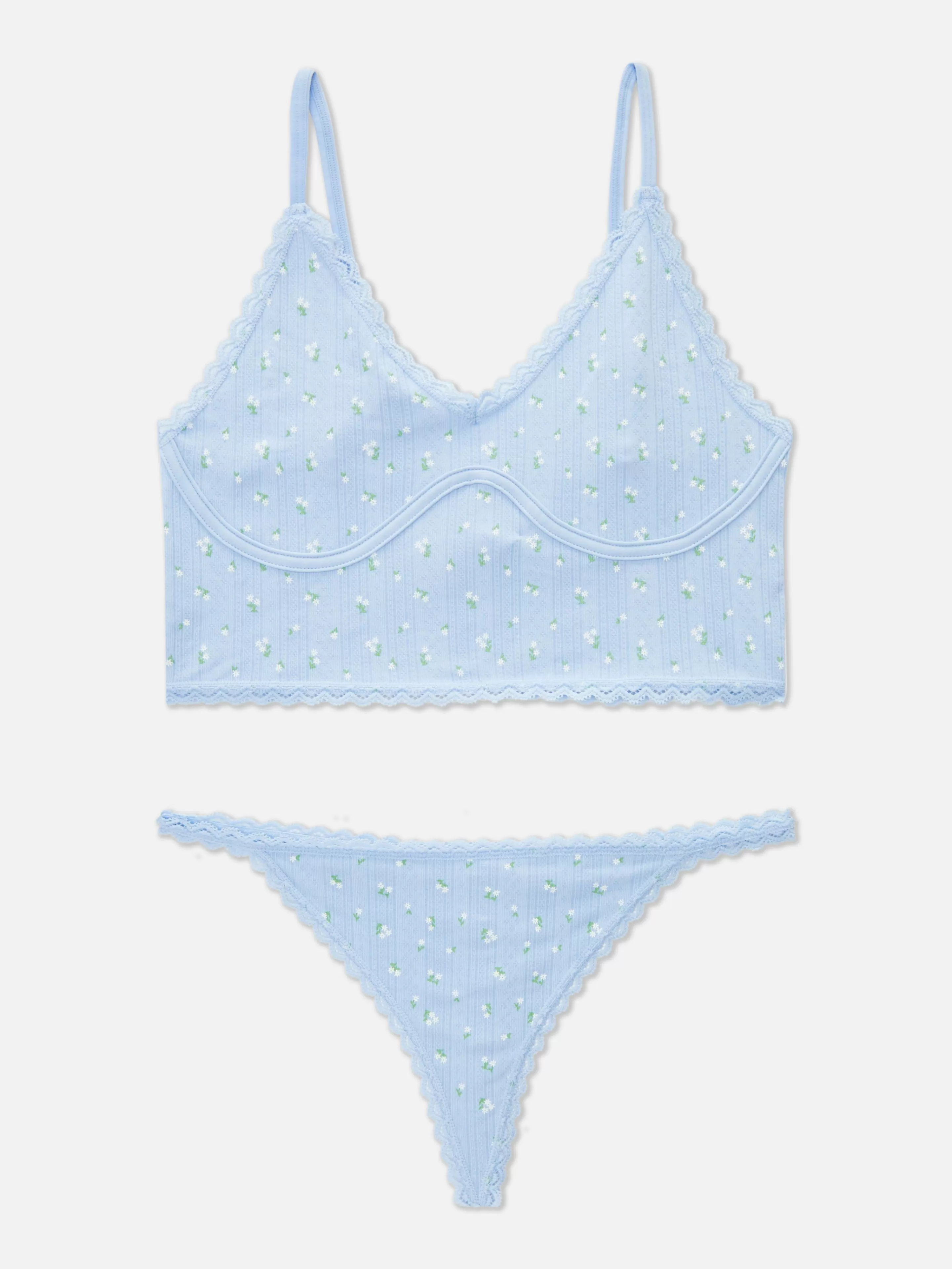 Ensemble De Lingerie En Pointelle Non Rembourré-Primark Discount