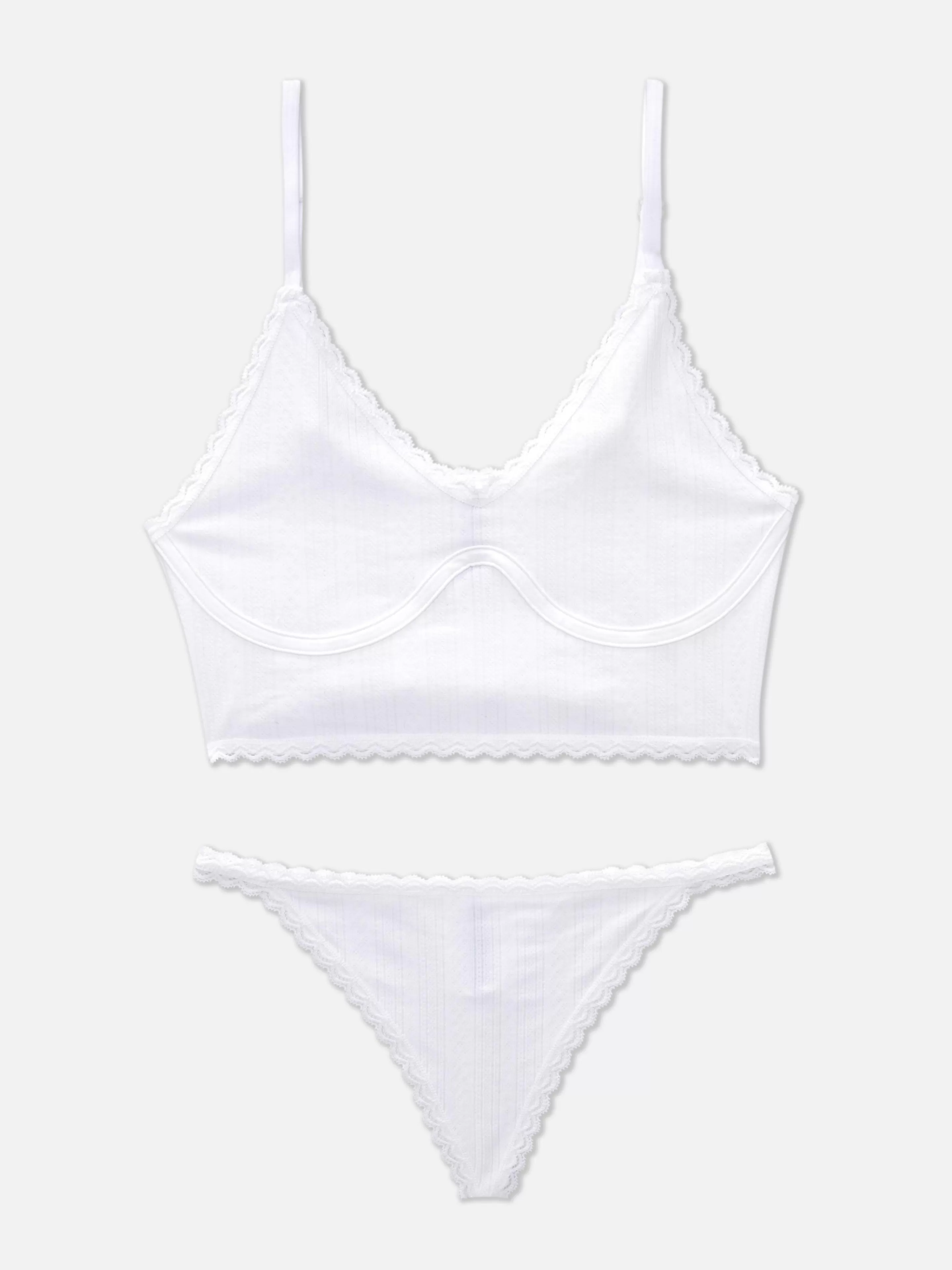 Ensemble De Lingerie En Pointelle Non Rembourré-Primark Discount