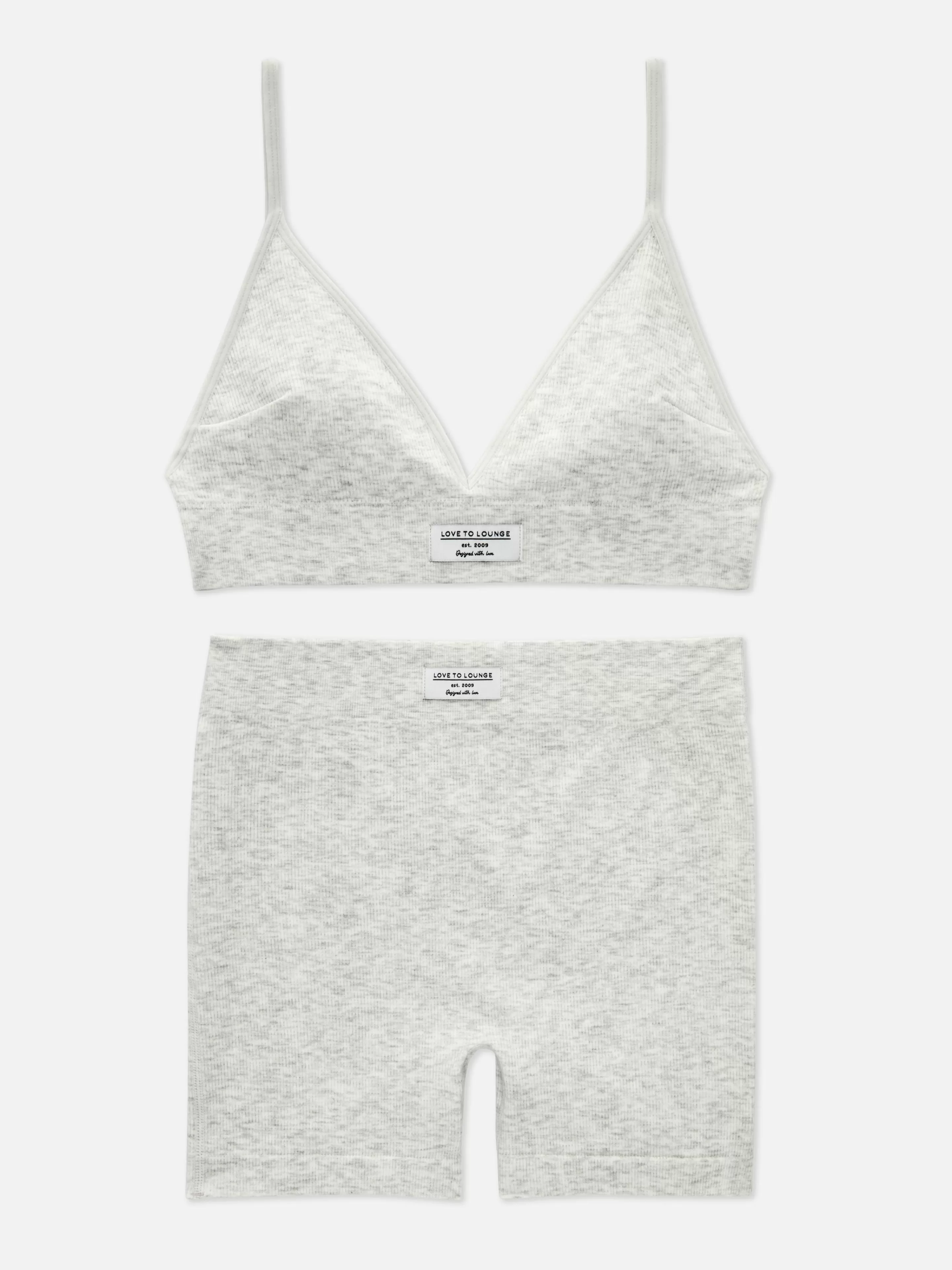 Ensemble Détente Short Et Brassière à Bretelles Côtelés-Primark Shop