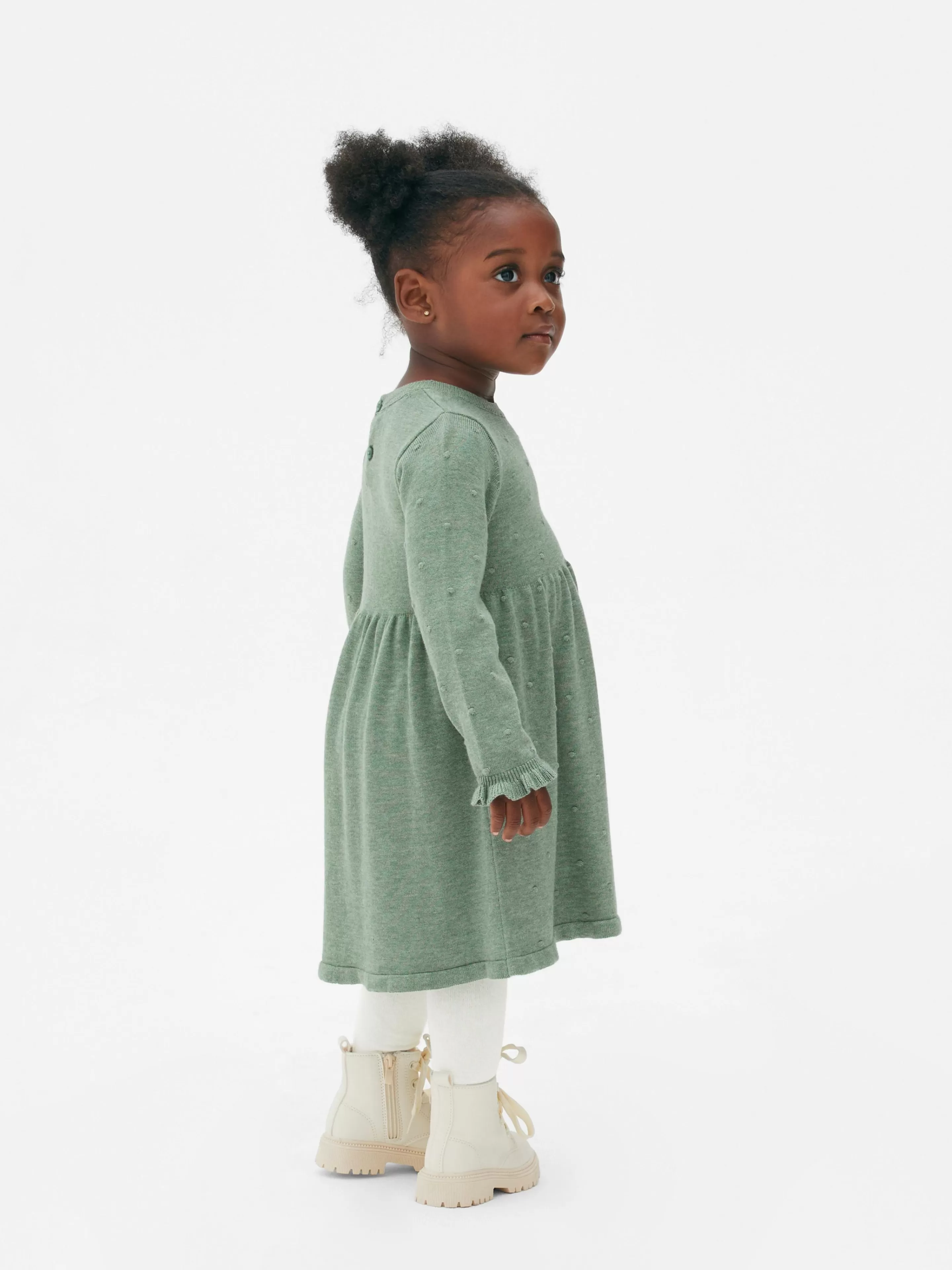 Ensemble Robe En Maille à Pois Et Collants-Primark Outlet