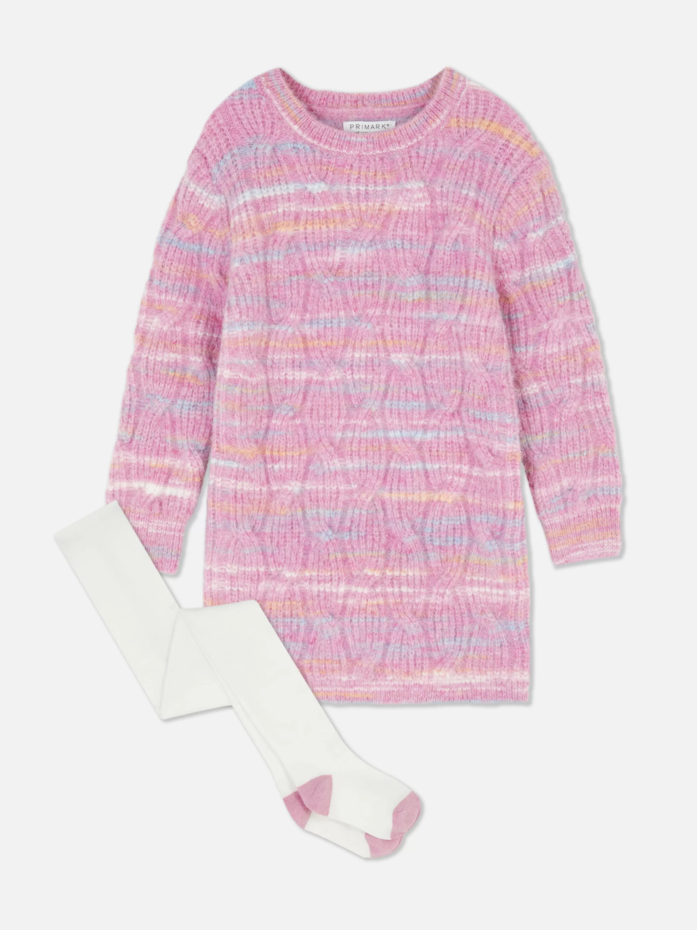 Ensemble Robe-pull En Maille Torsadée Et Collants-Primark Online