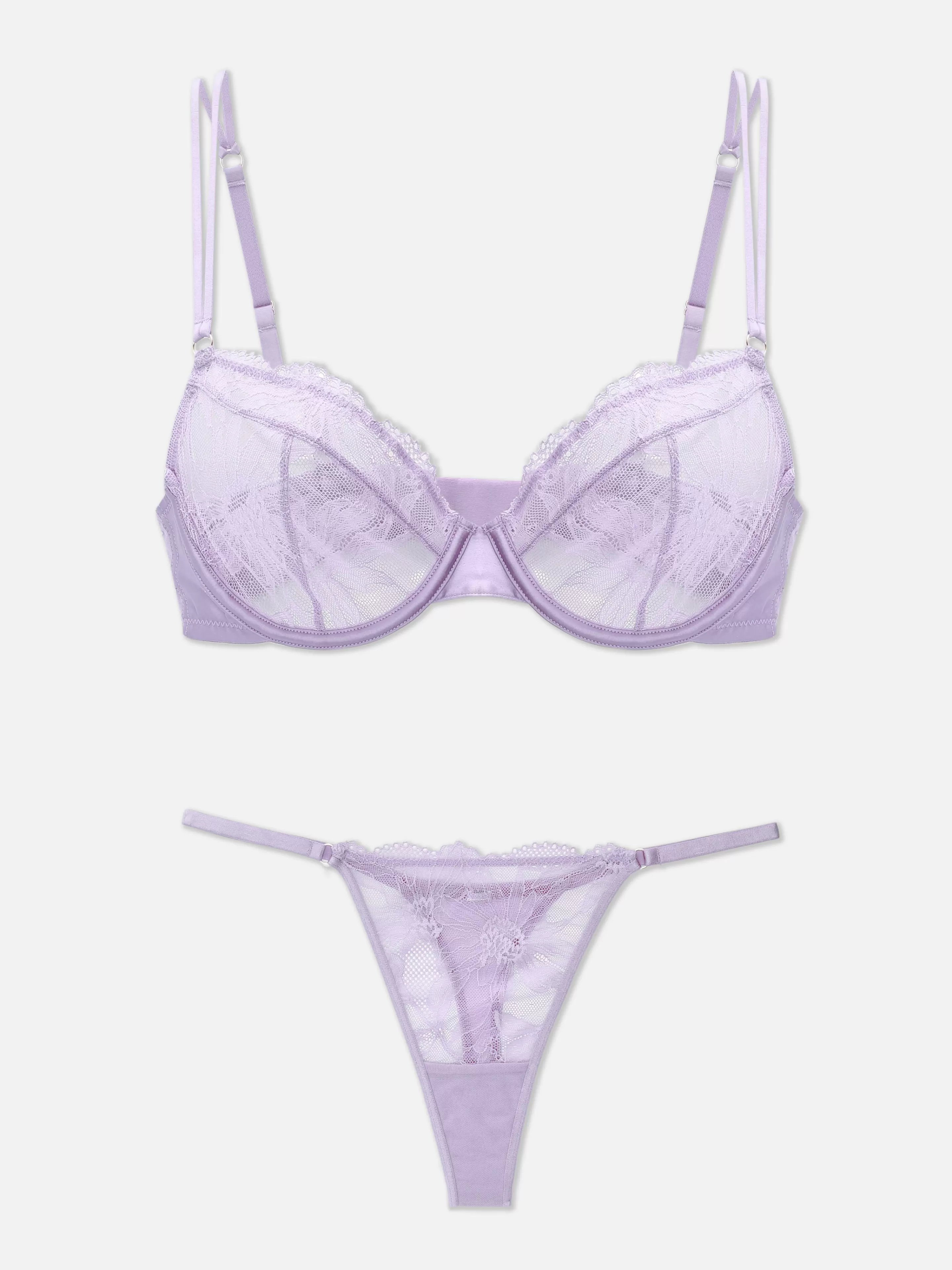 Ensemble Soutien-gorge Non Rembourré Et String En Dentelle-Primark Online