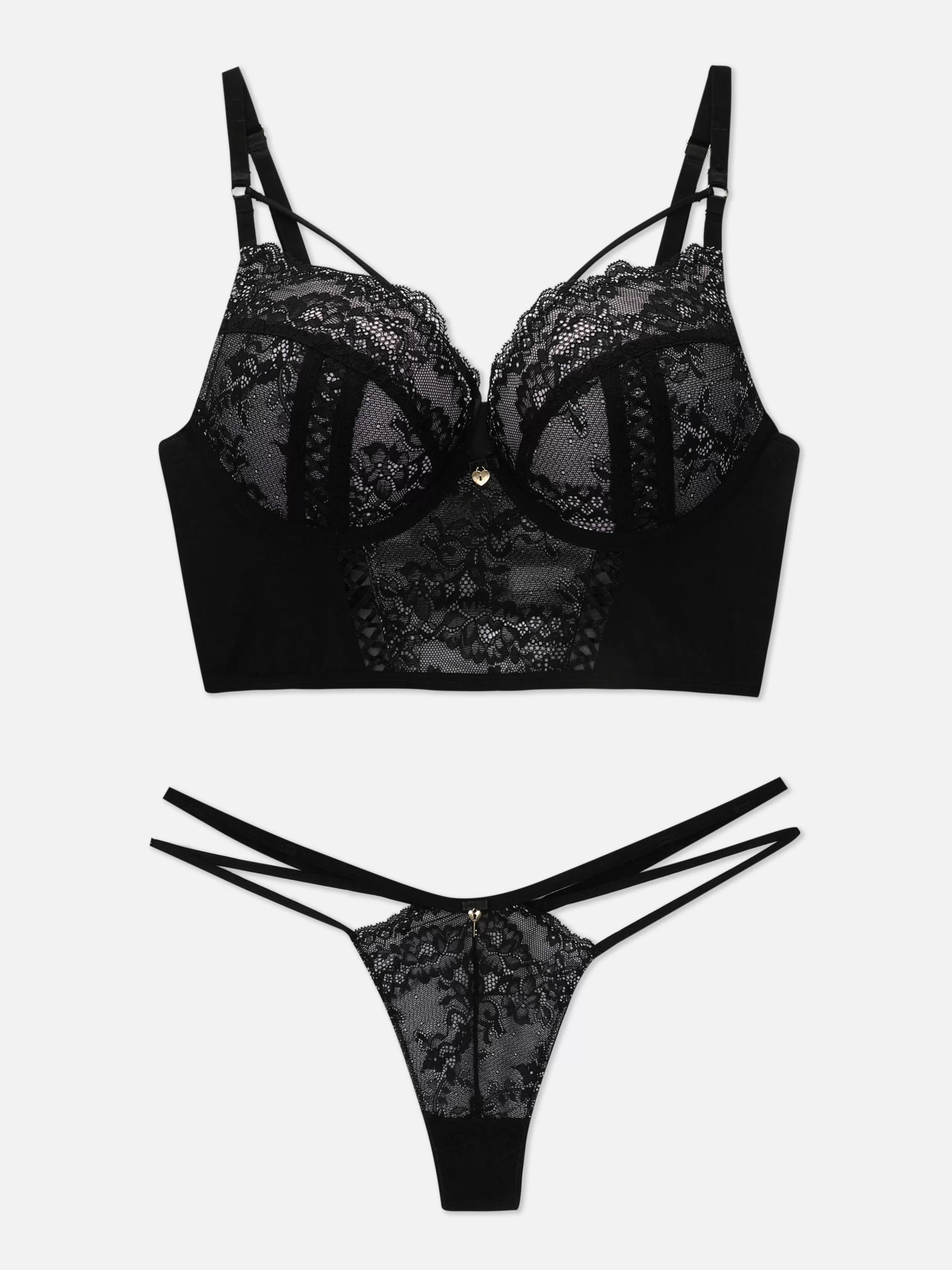 Ensemble Soutien-gorge Push-up Long Et String-Primark Outlet