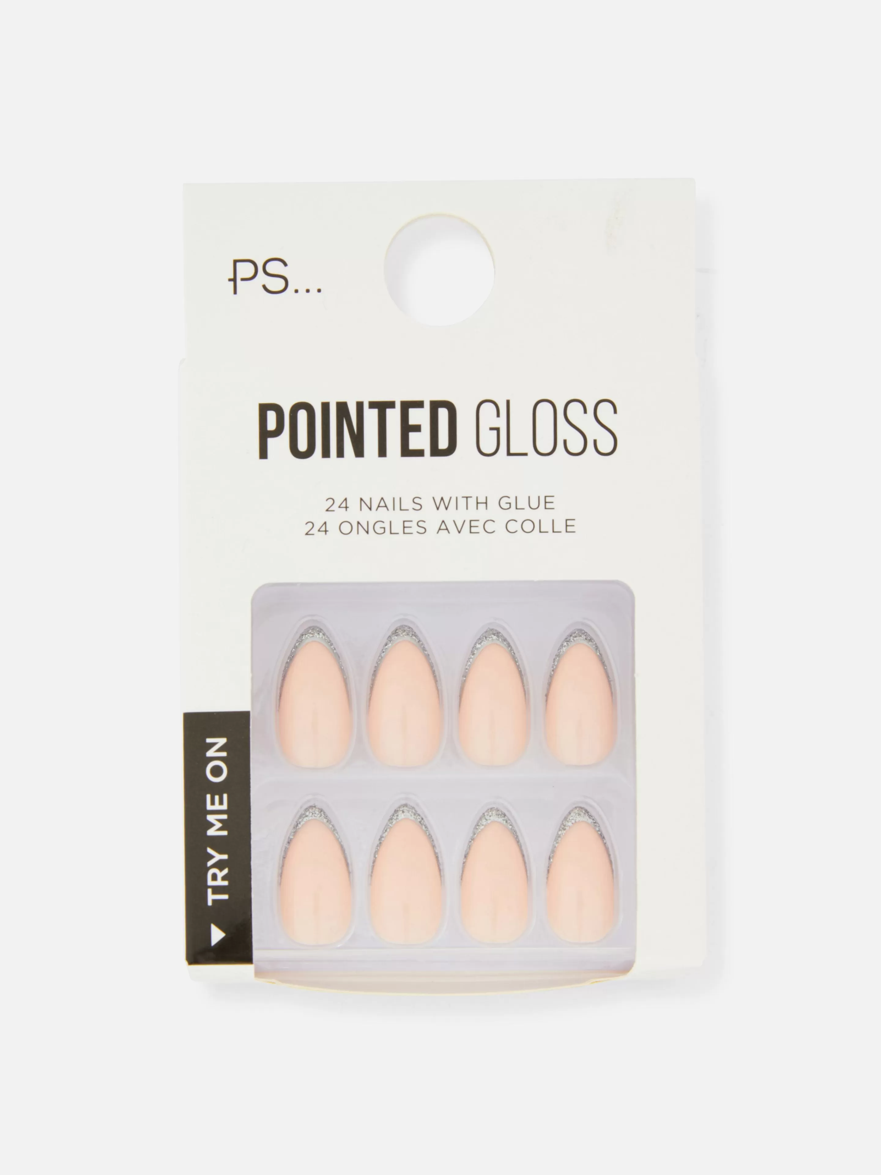 Faux Ongles Brillants Pailletés à Bout Pointu PS...-Primark Discount