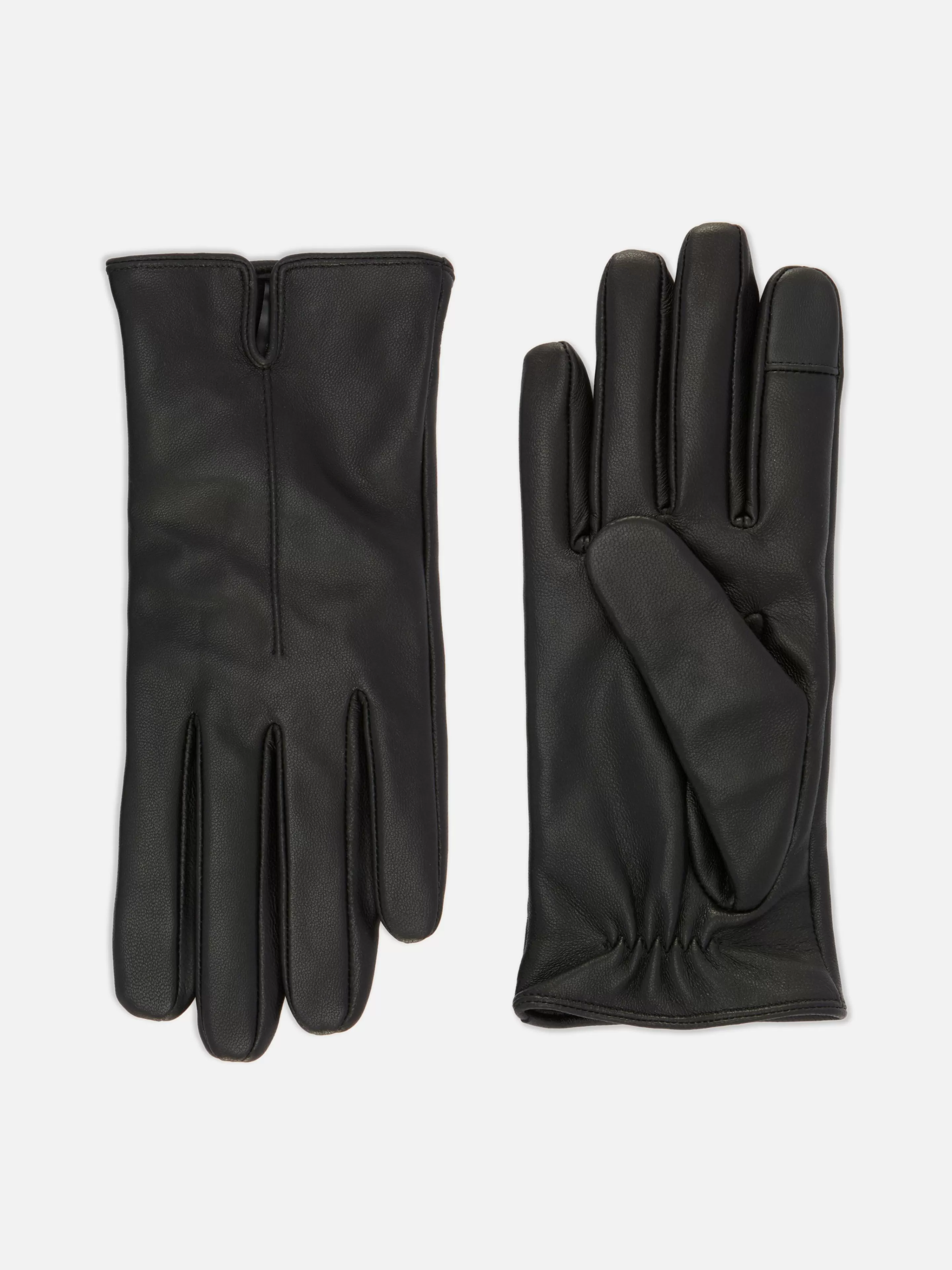Gants En Cuir à Poignets Crantés-Primark Sale