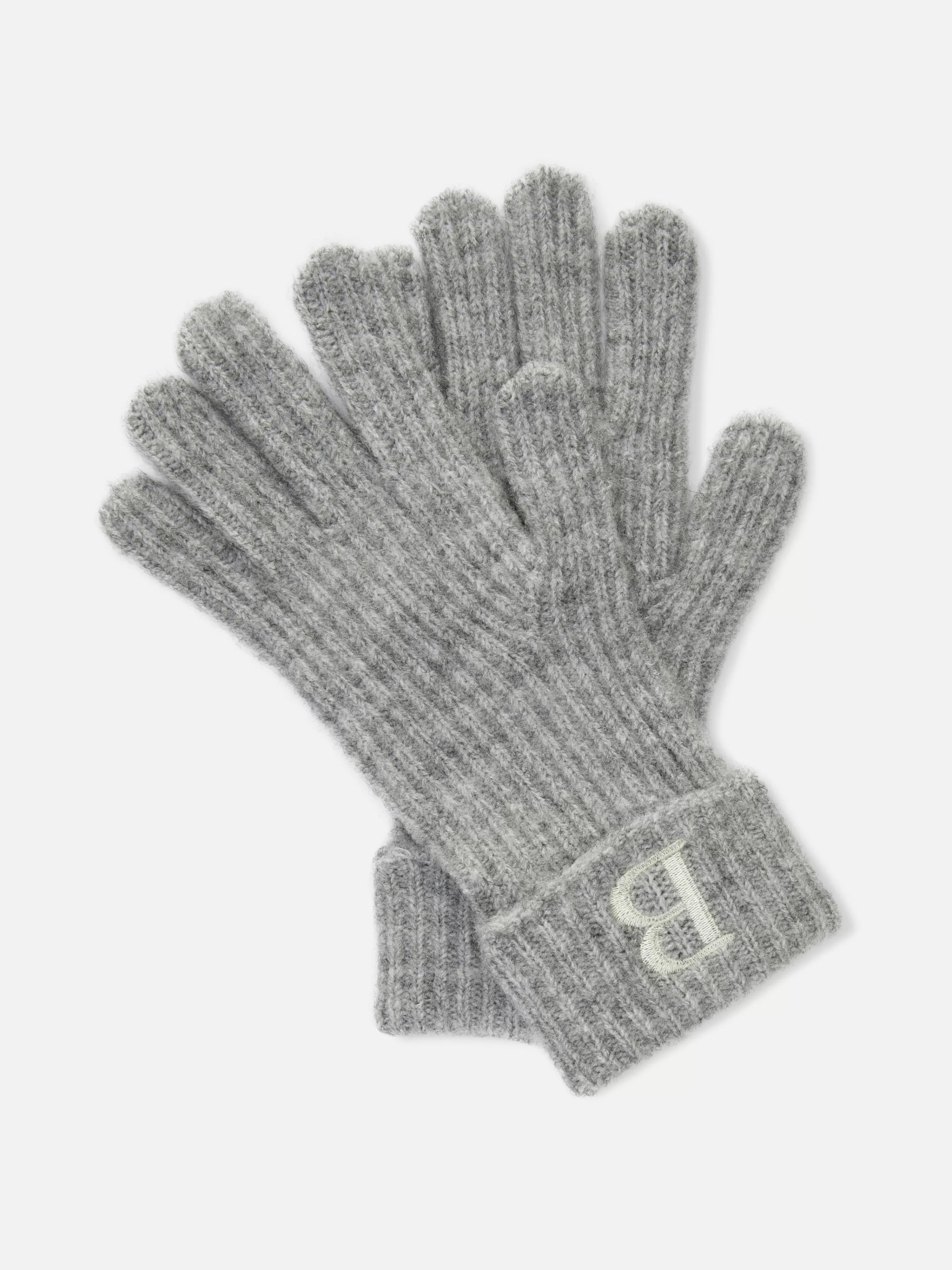 Gants En Maille Côtelée Avec Initiale Brodée-Primark Hot