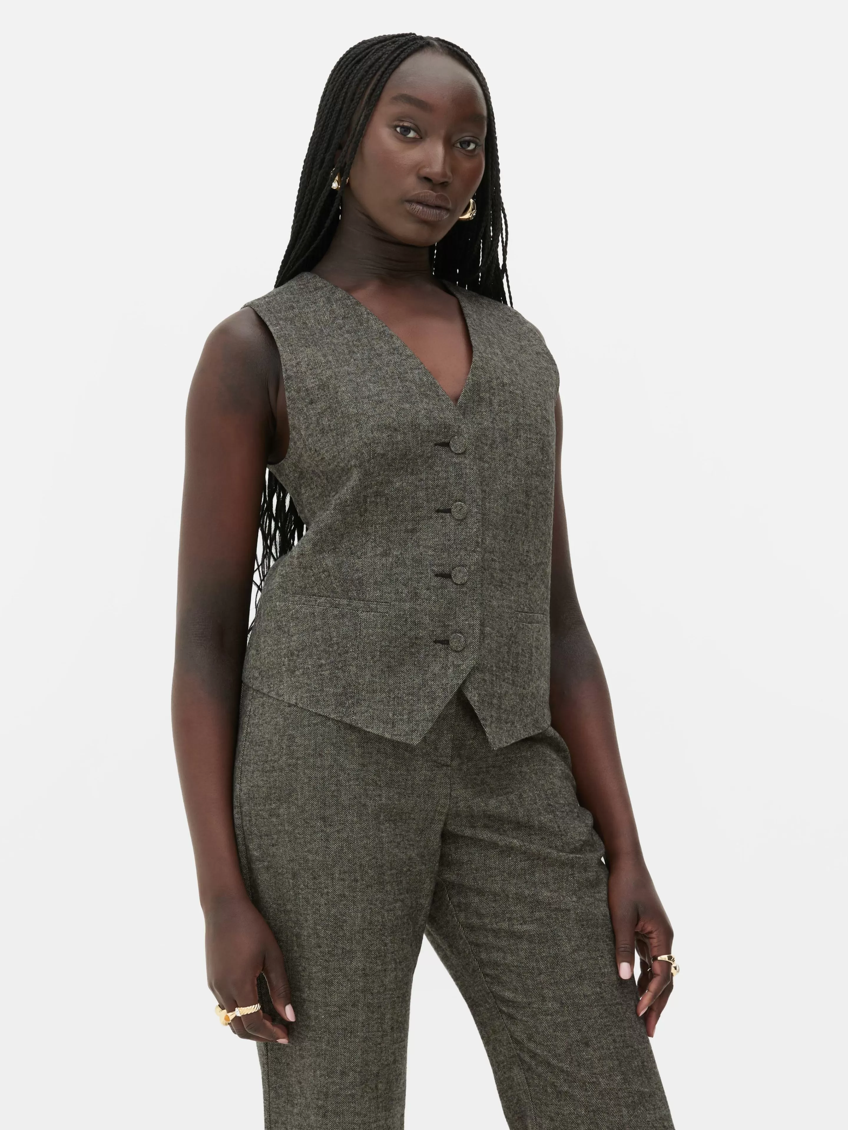 Gilet Avec Chevrons à Boutonnage Simple Rita Ora-Primark Discount