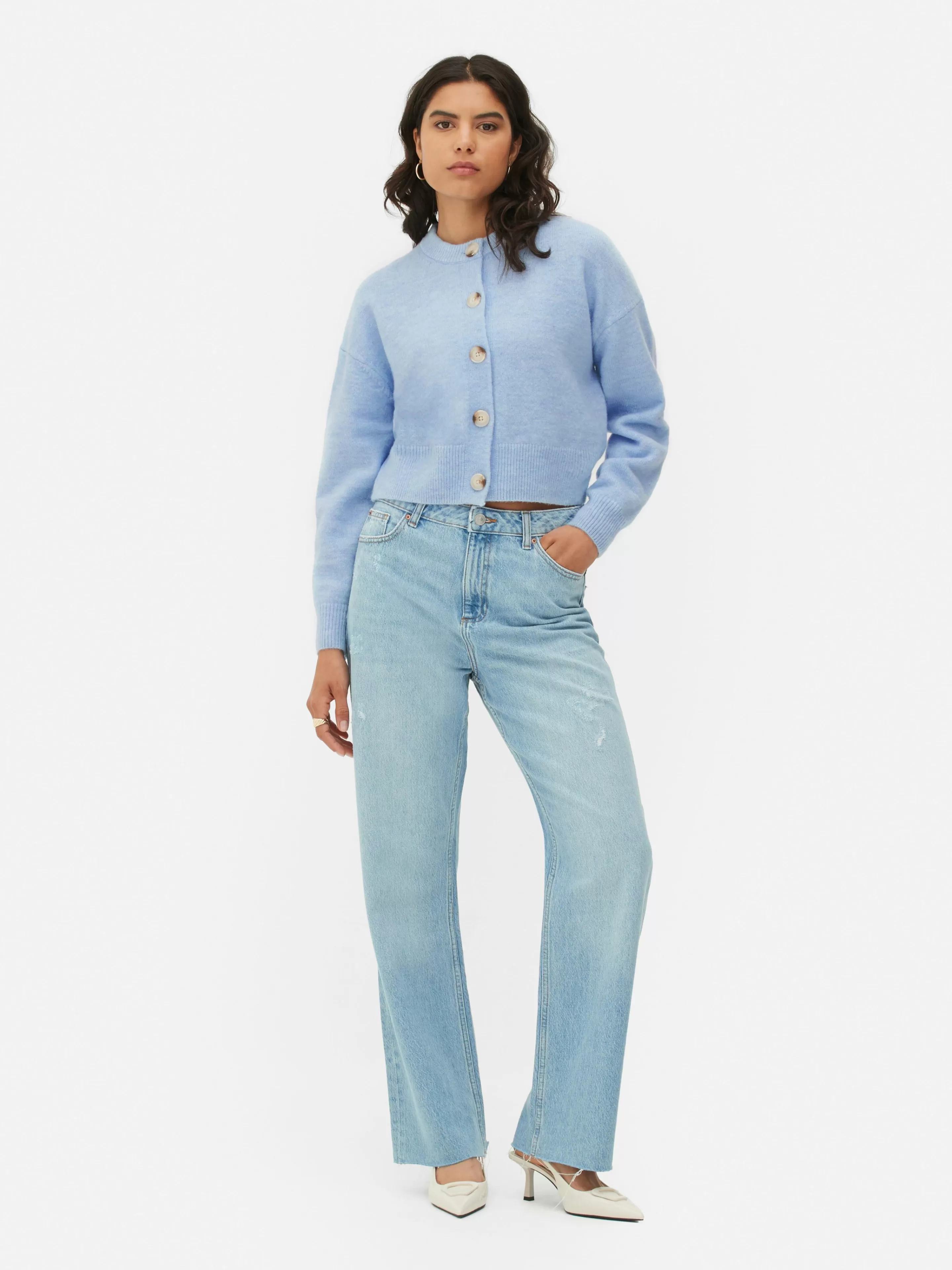 Gilet Boutonné à Col Ras-du-cou-Primark Shop