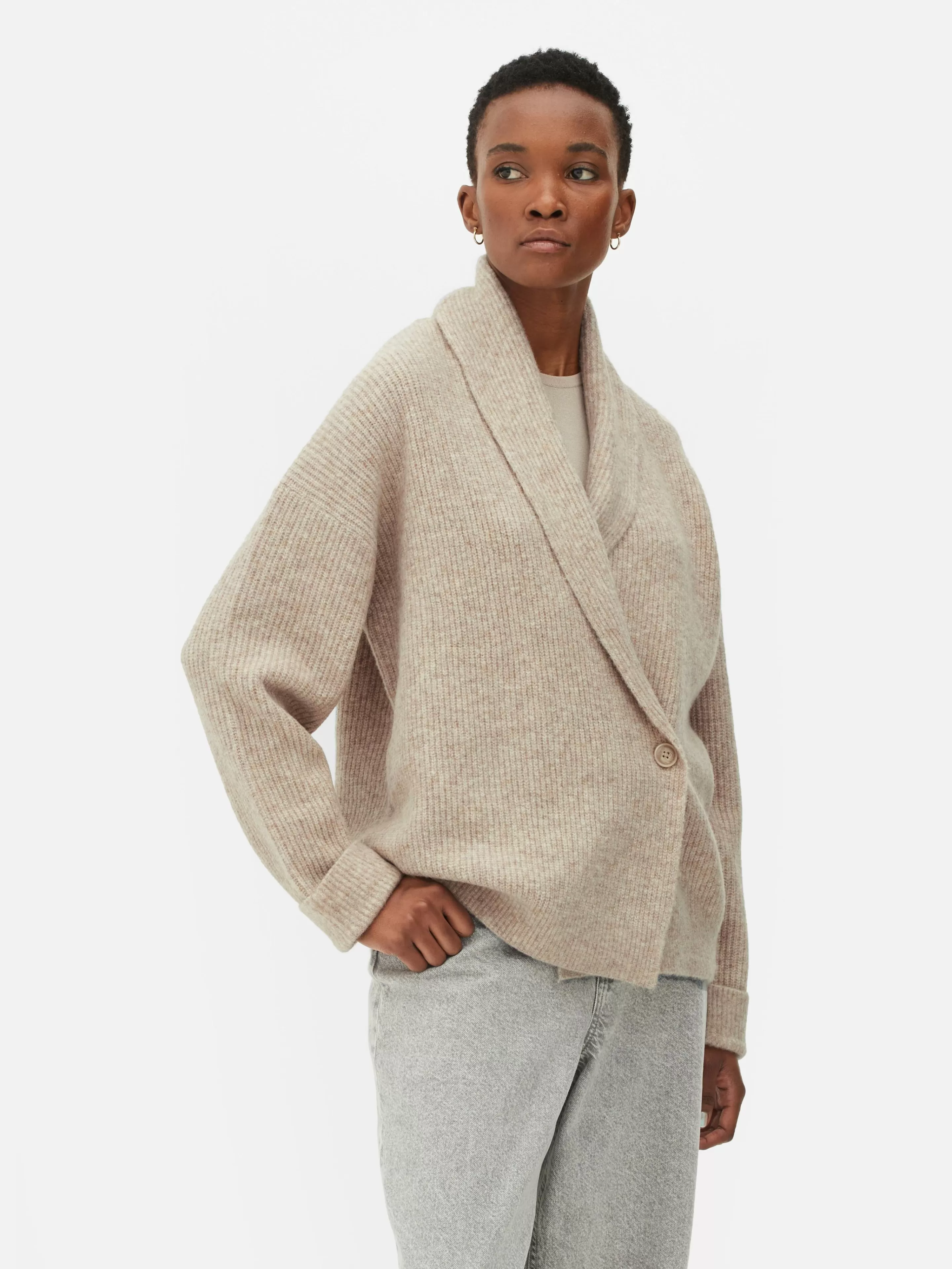 Gilet Cache-cœur à Boutons Et Col Châle-Primark Store