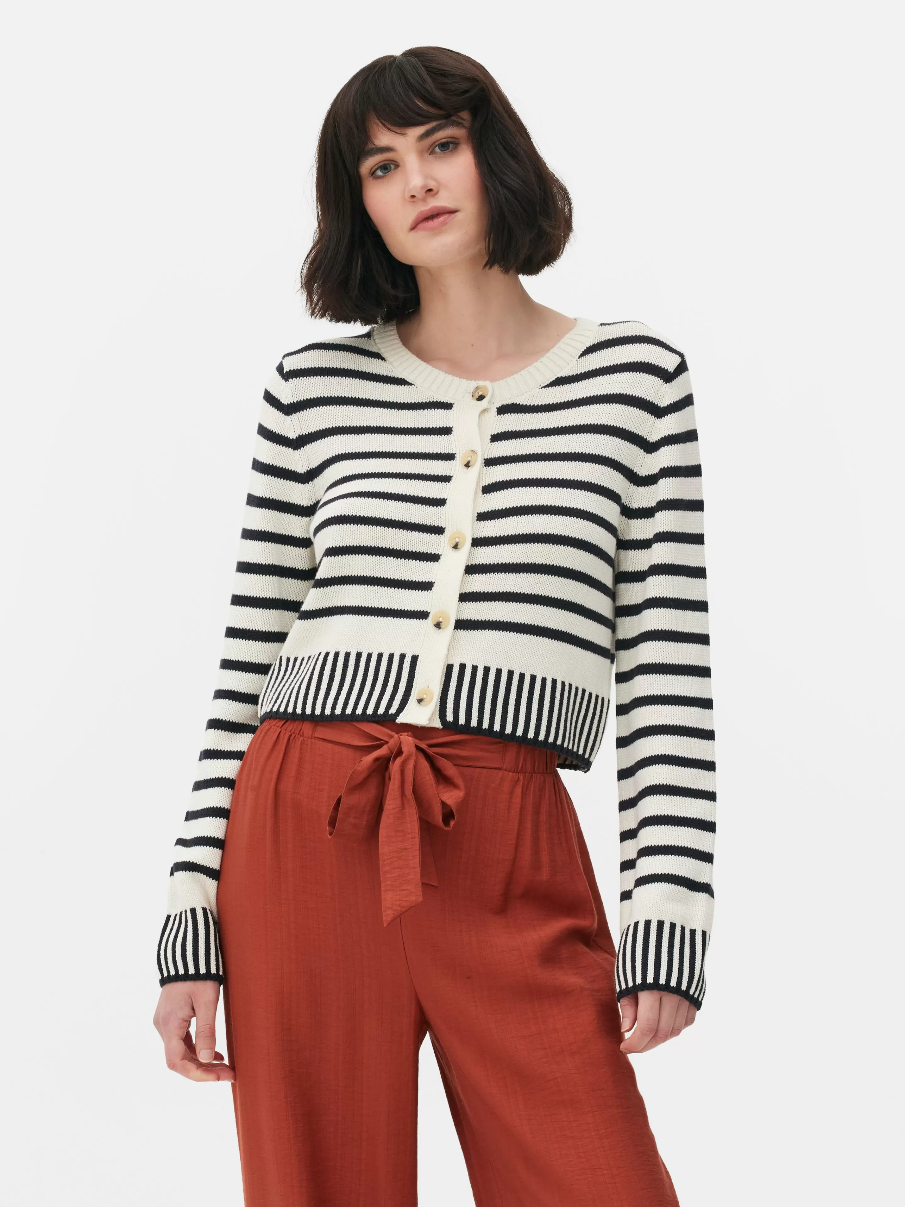 Gilet Court à Rayures-Primark Clearance
