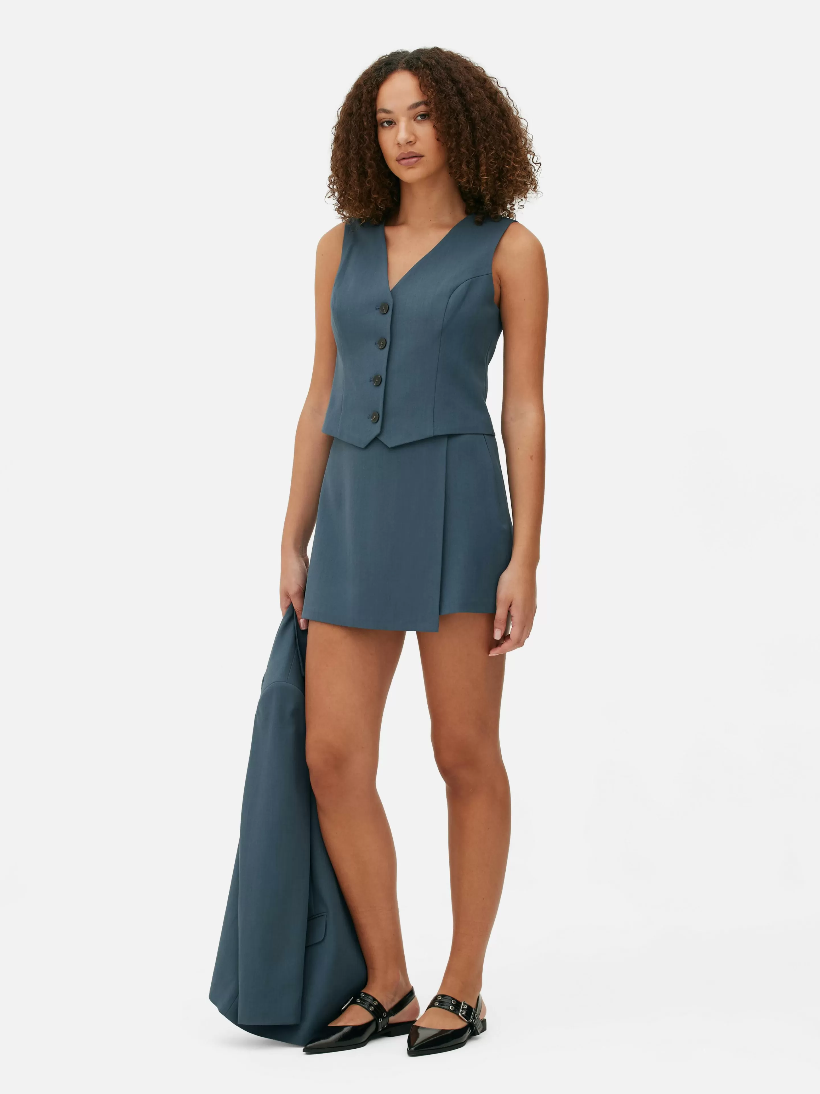 Gilet De Costume Ajusté Boutonné-Primark Outlet