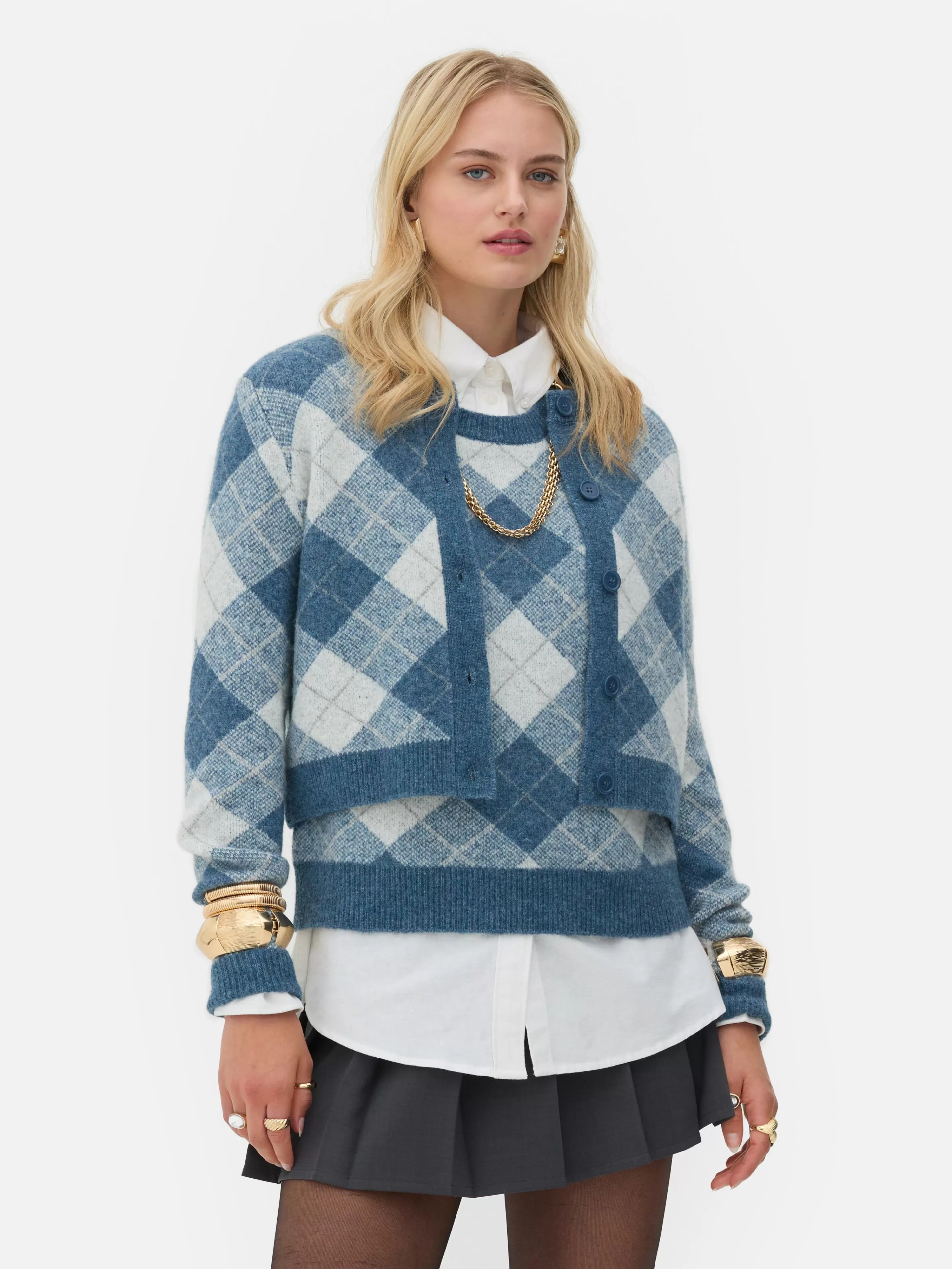 Gilet En Maille à Losanges à Coordonner Rita Ora-Primark Flash Sale