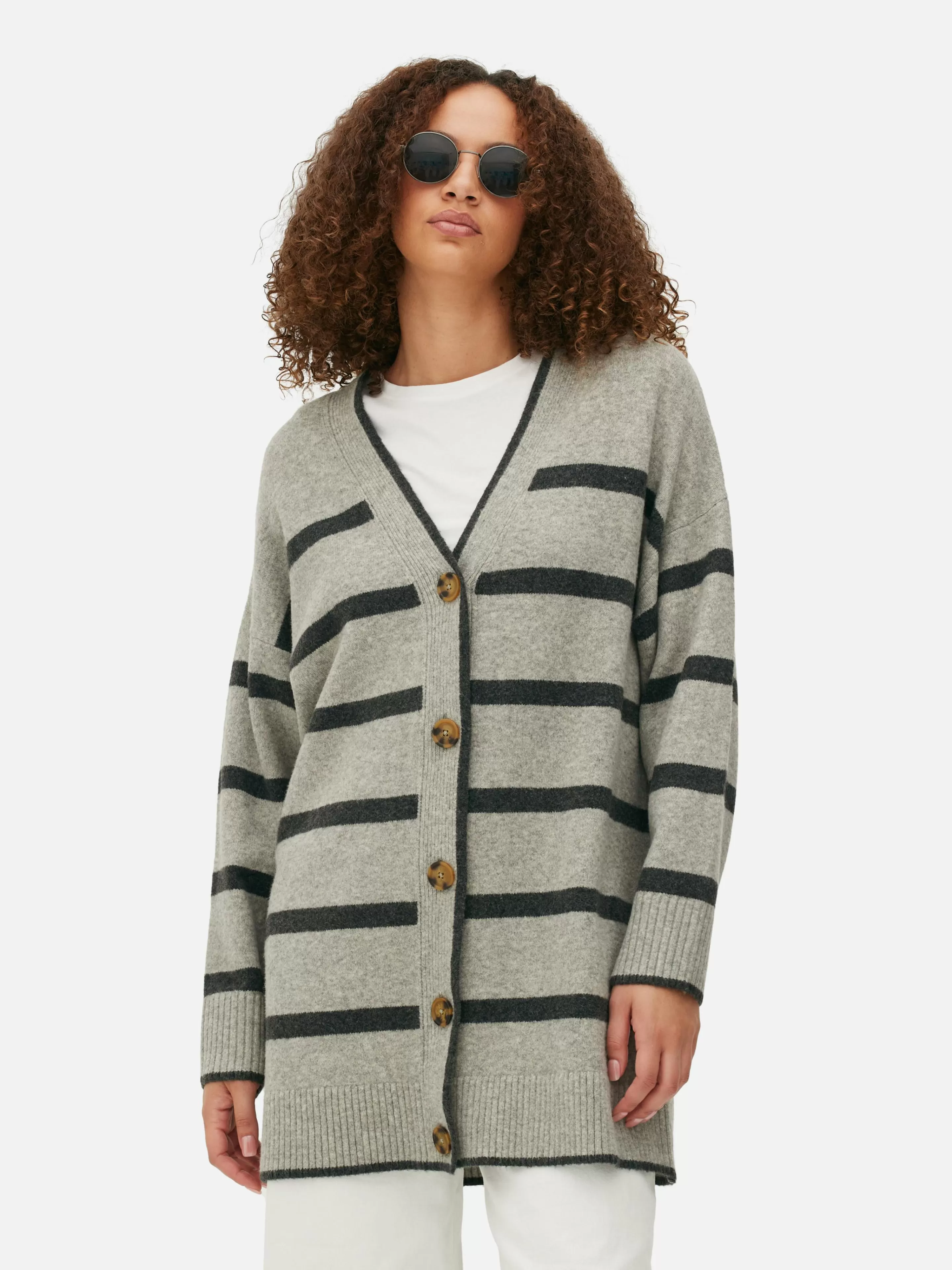 Gilet Long à Rayures-Primark Cheap