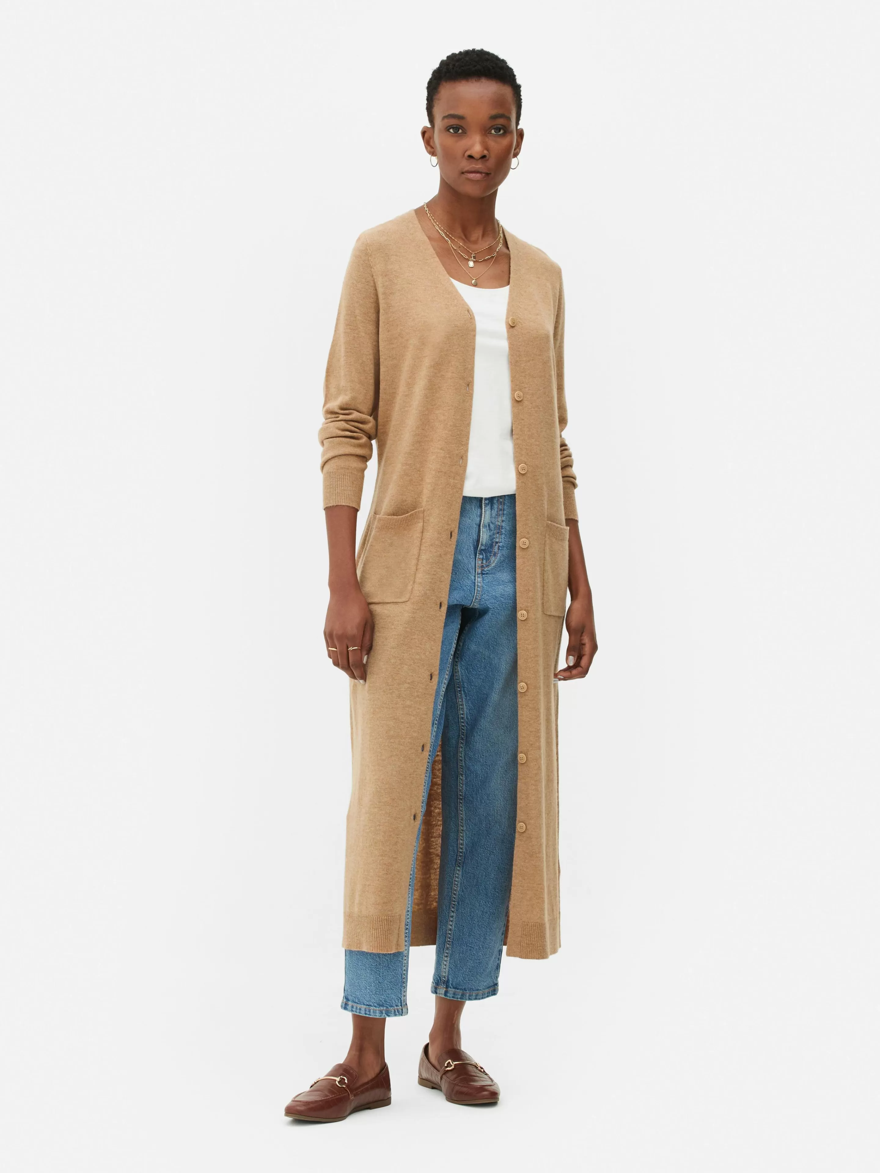 Gilet Long Boutonné-Primark Sale