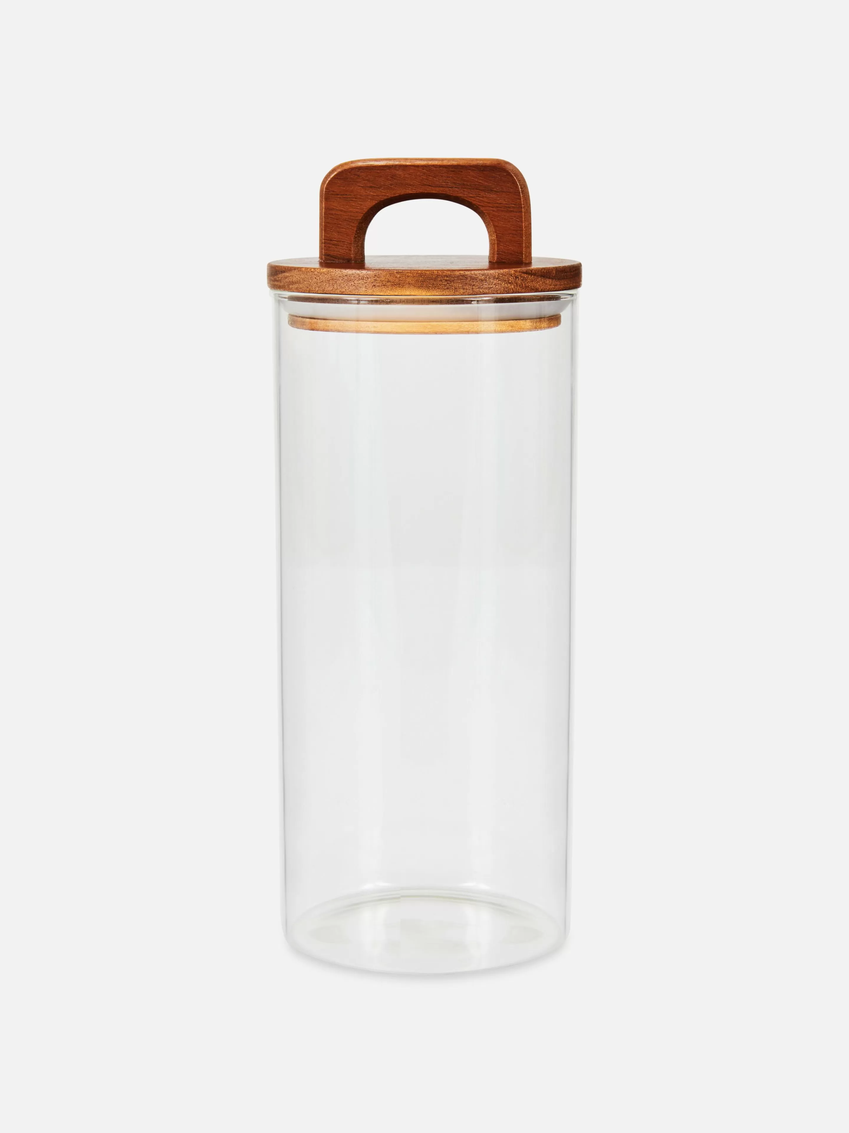 Grande Boîte En Verre Avec Poignée En Bois-Primark Clearance