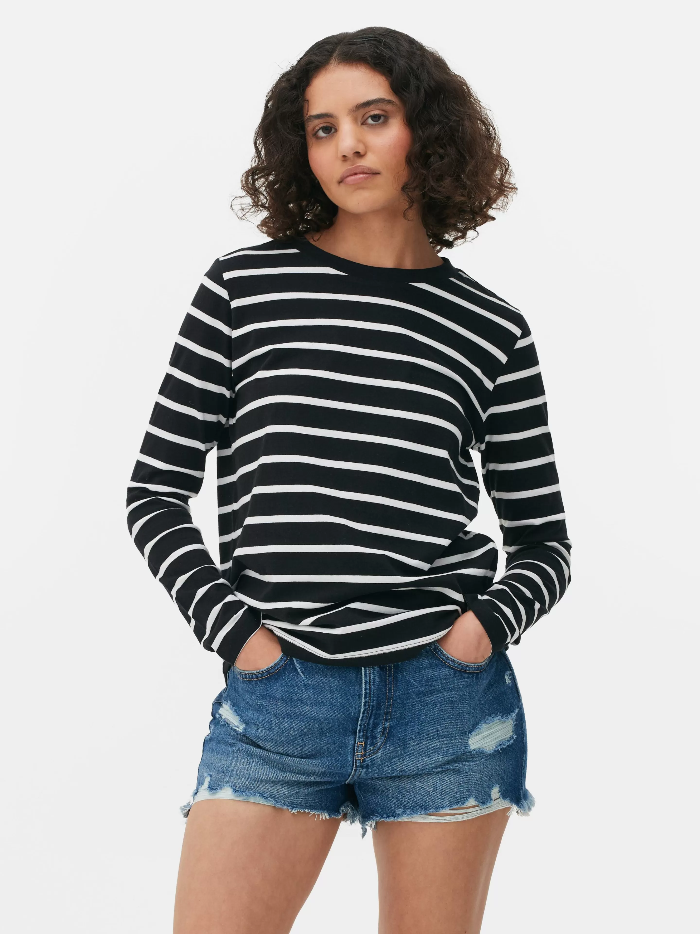 Haut à Rayures Et à Manches Longues-Primark Outlet