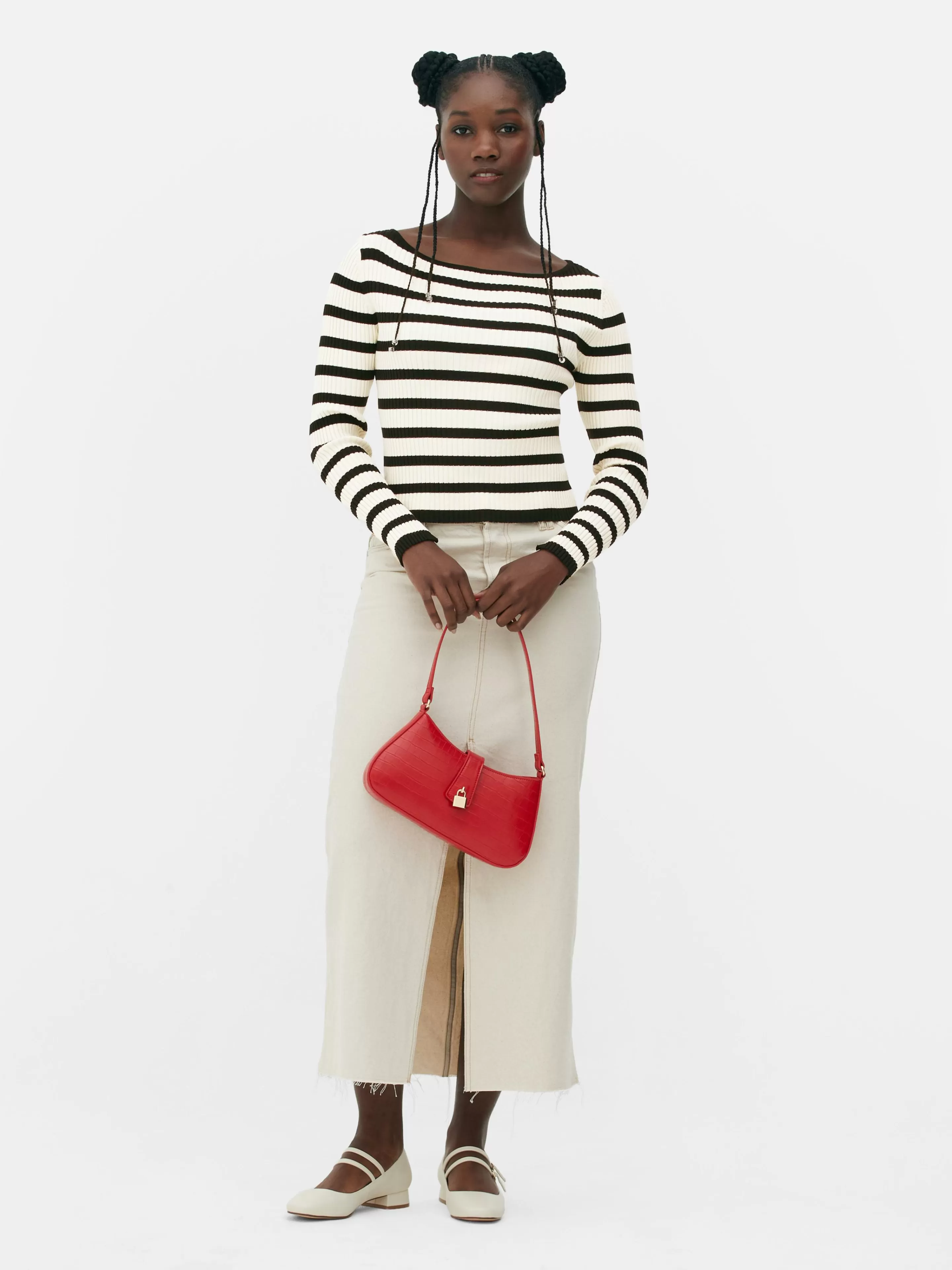Haut Côtelé à Col Bateau-Primark Sale