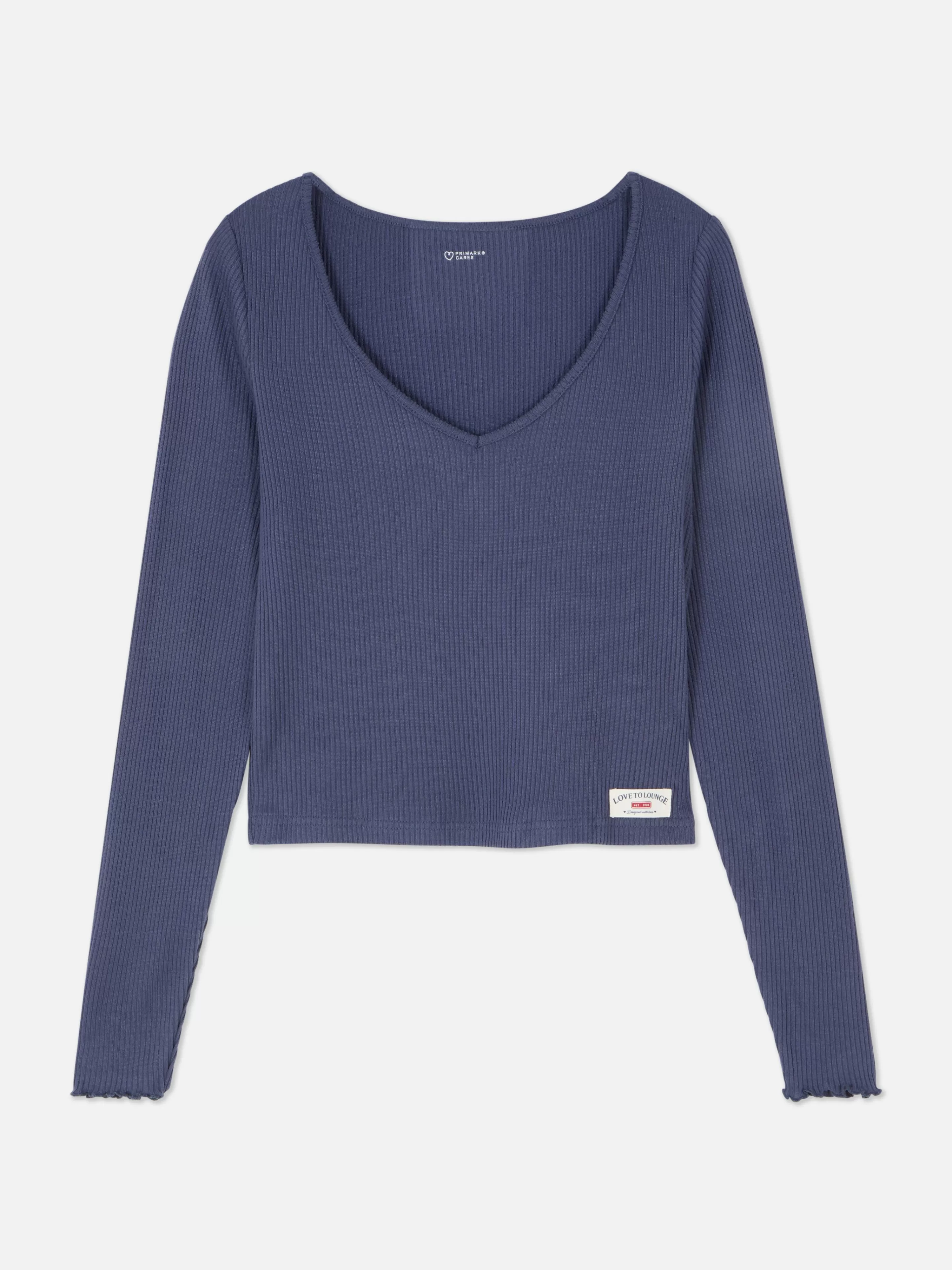 Haut De Pyjama En Jersey Côtelé à Manches Longues-Primark Flash Sale