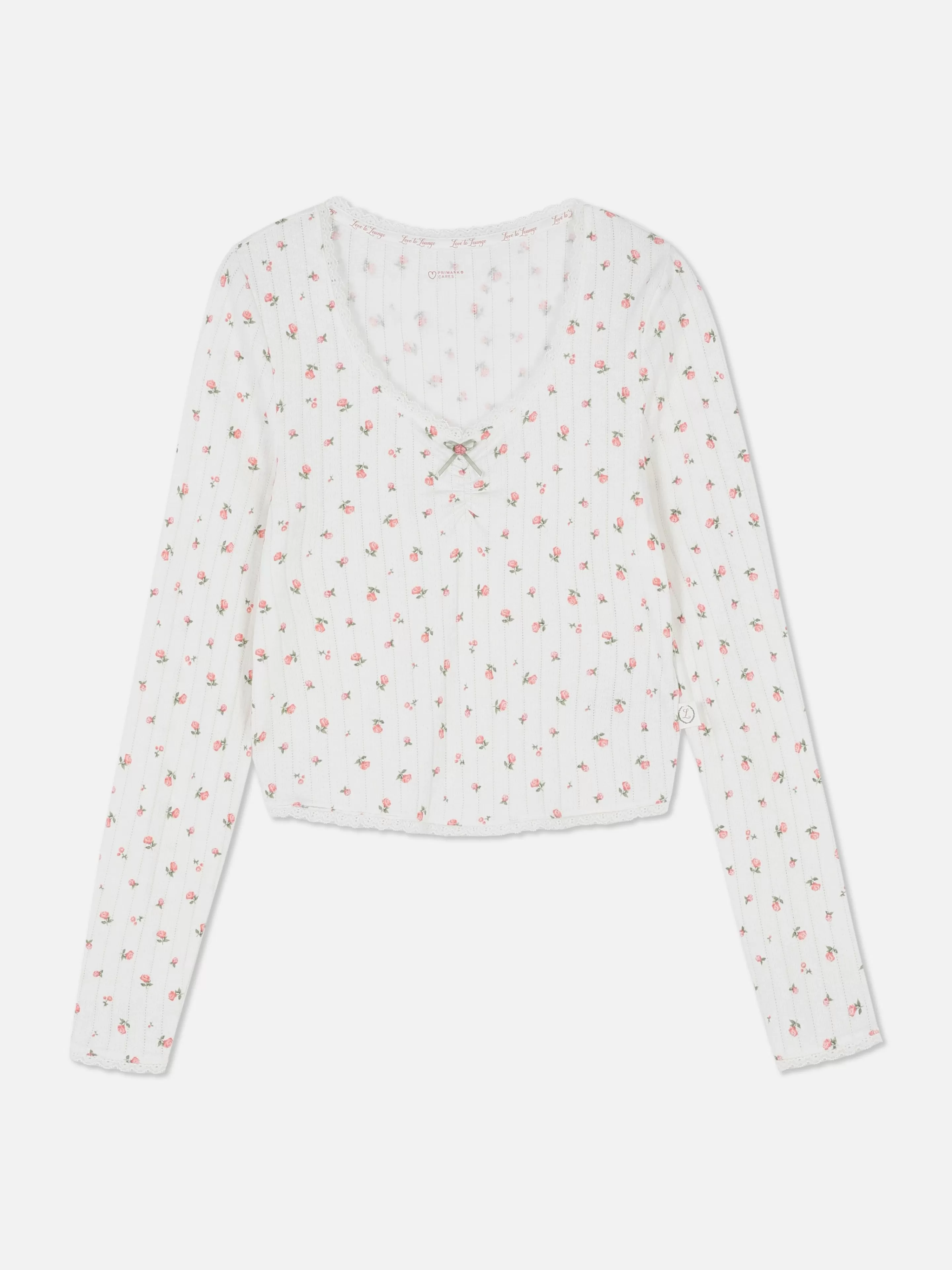 Haut De Pyjama Rose En Pointelle à Manches Longues-Primark Best Sale