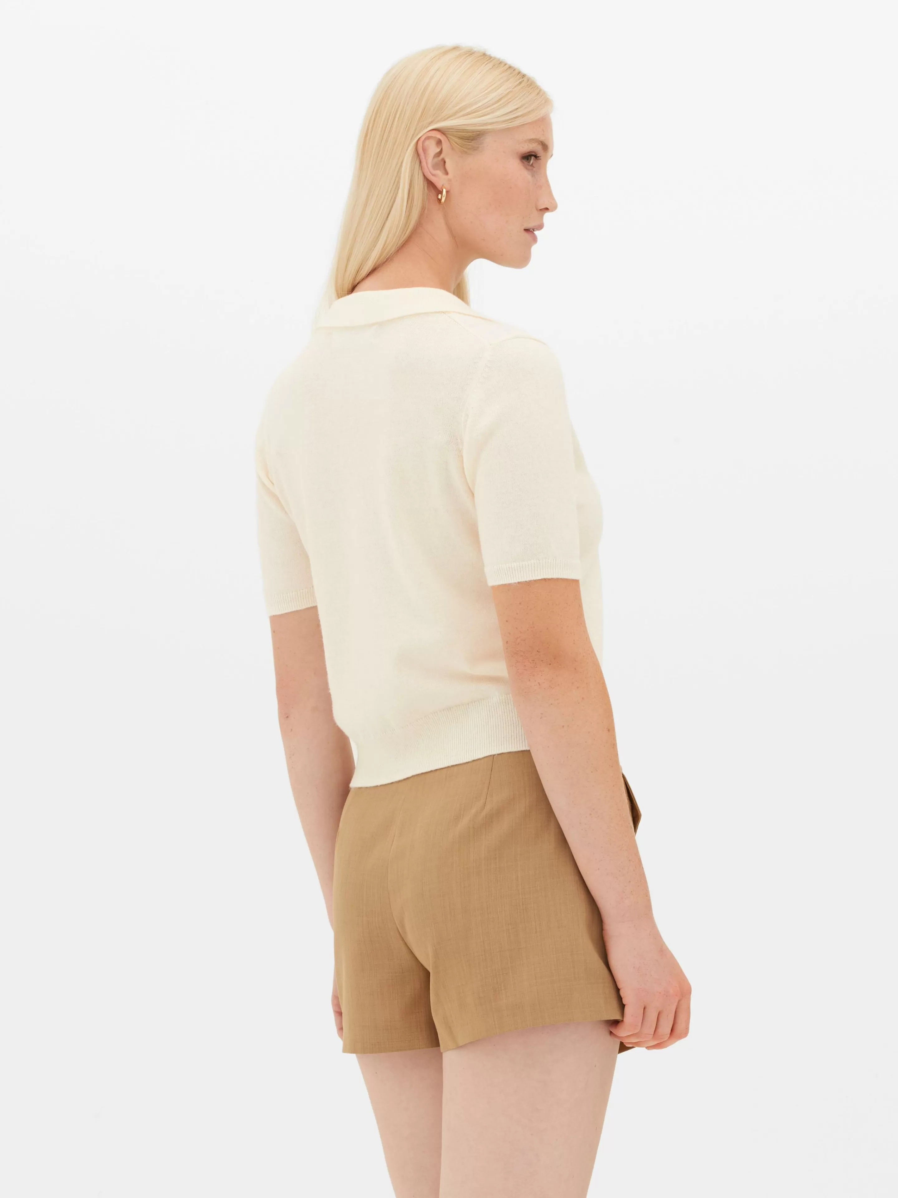 Haut En Maille Fine à Col Et Manches Courtes-Primark Shop