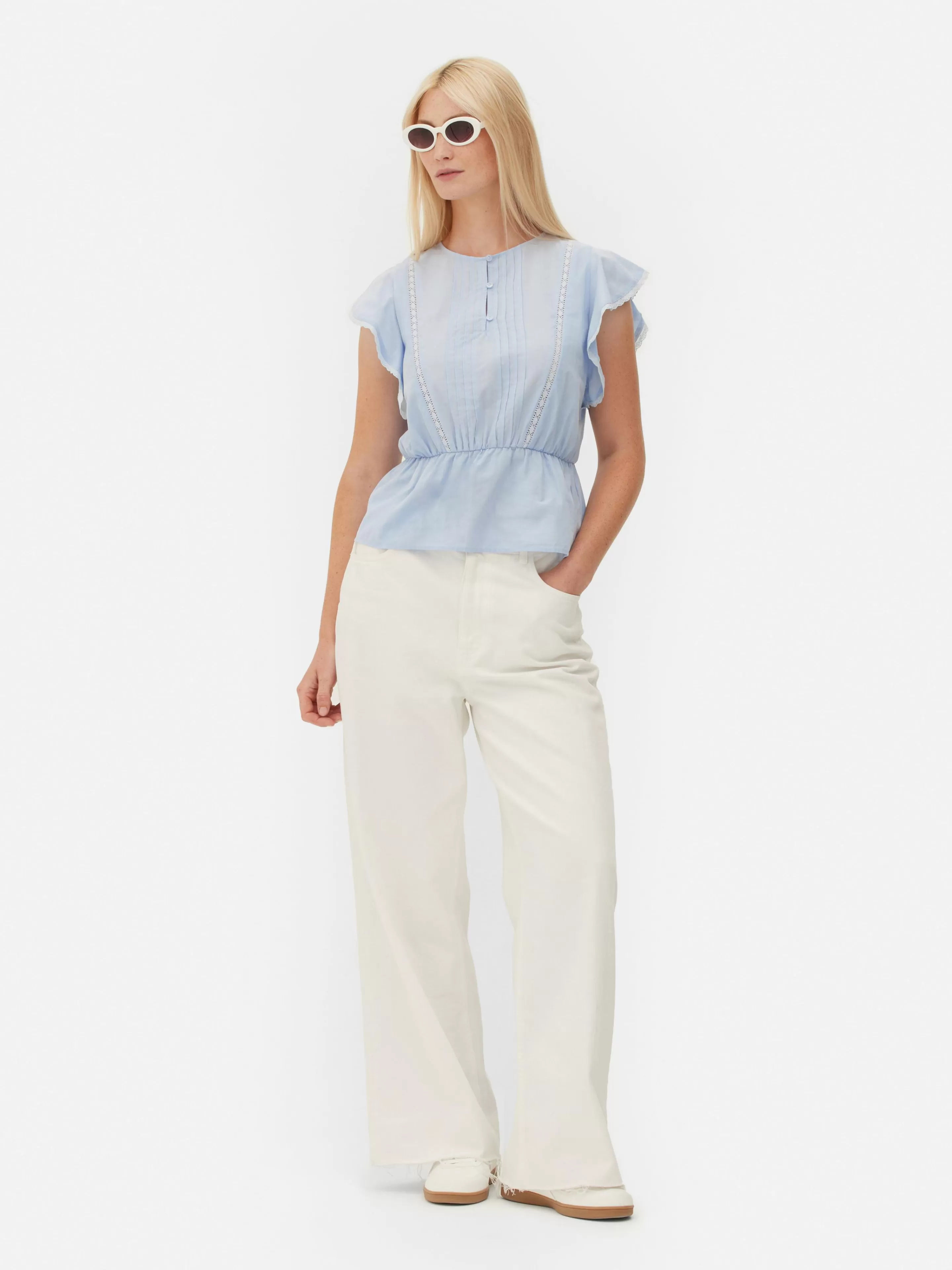 Haut Sans Manches En Broderie Anglaise-Primark Best Sale