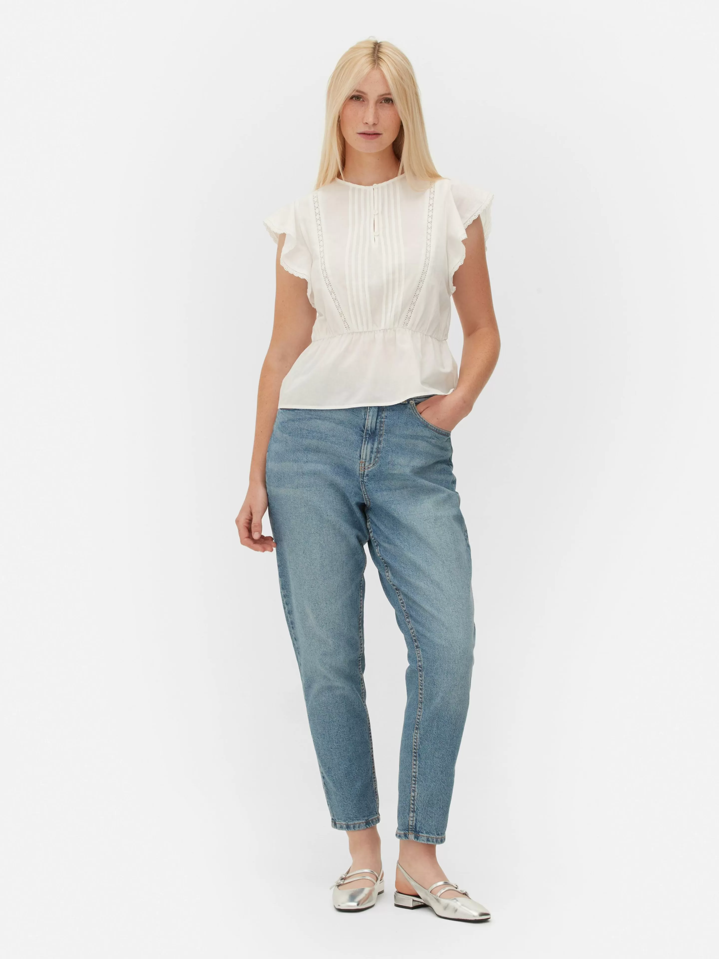 Haut Sans Manches En Broderie Anglaise-Primark Sale