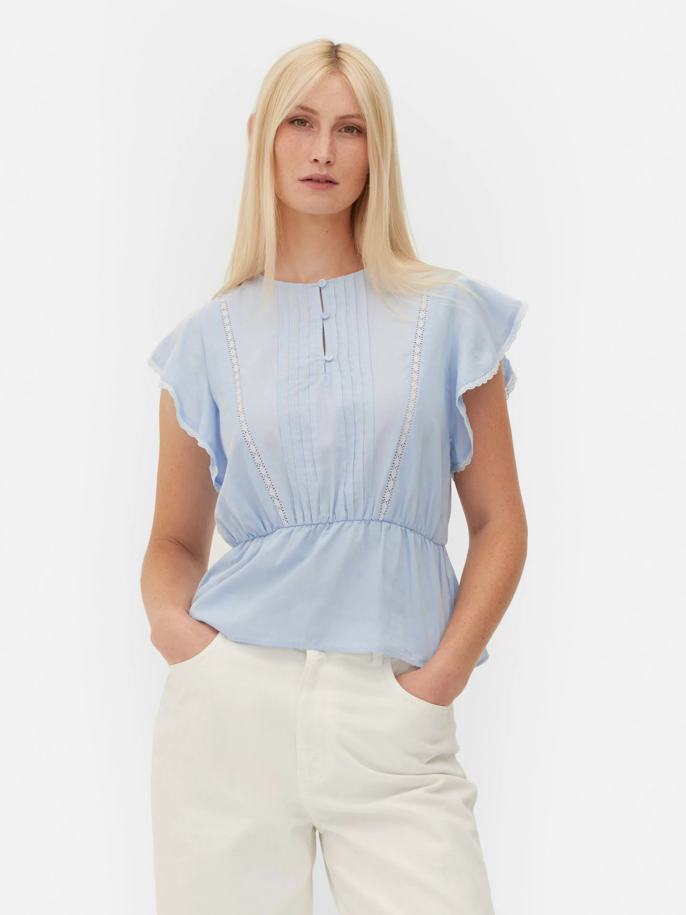 Haut Sans Manches En Broderie Anglaise-Primark Best Sale
