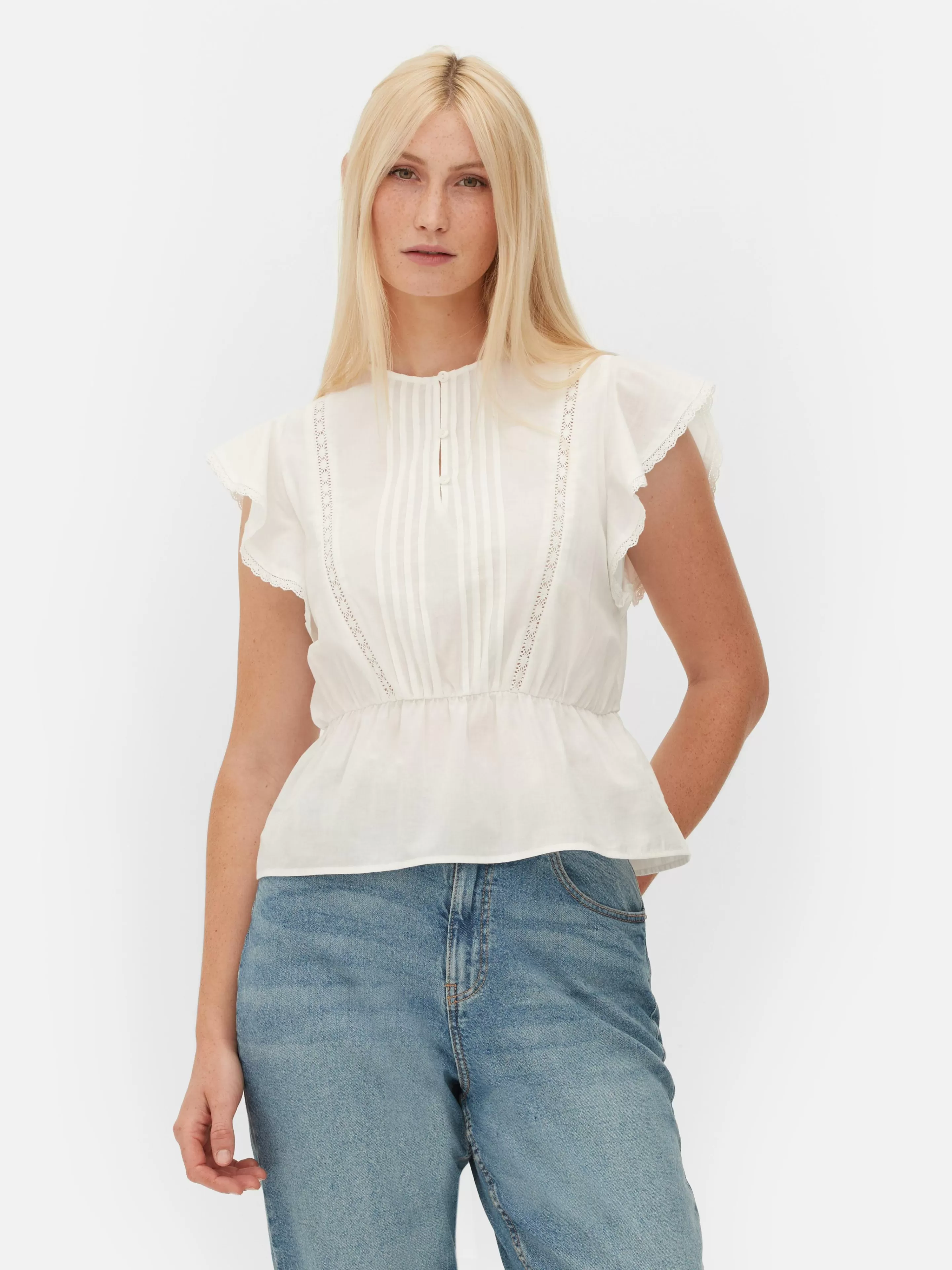 Haut Sans Manches En Broderie Anglaise-Primark Sale
