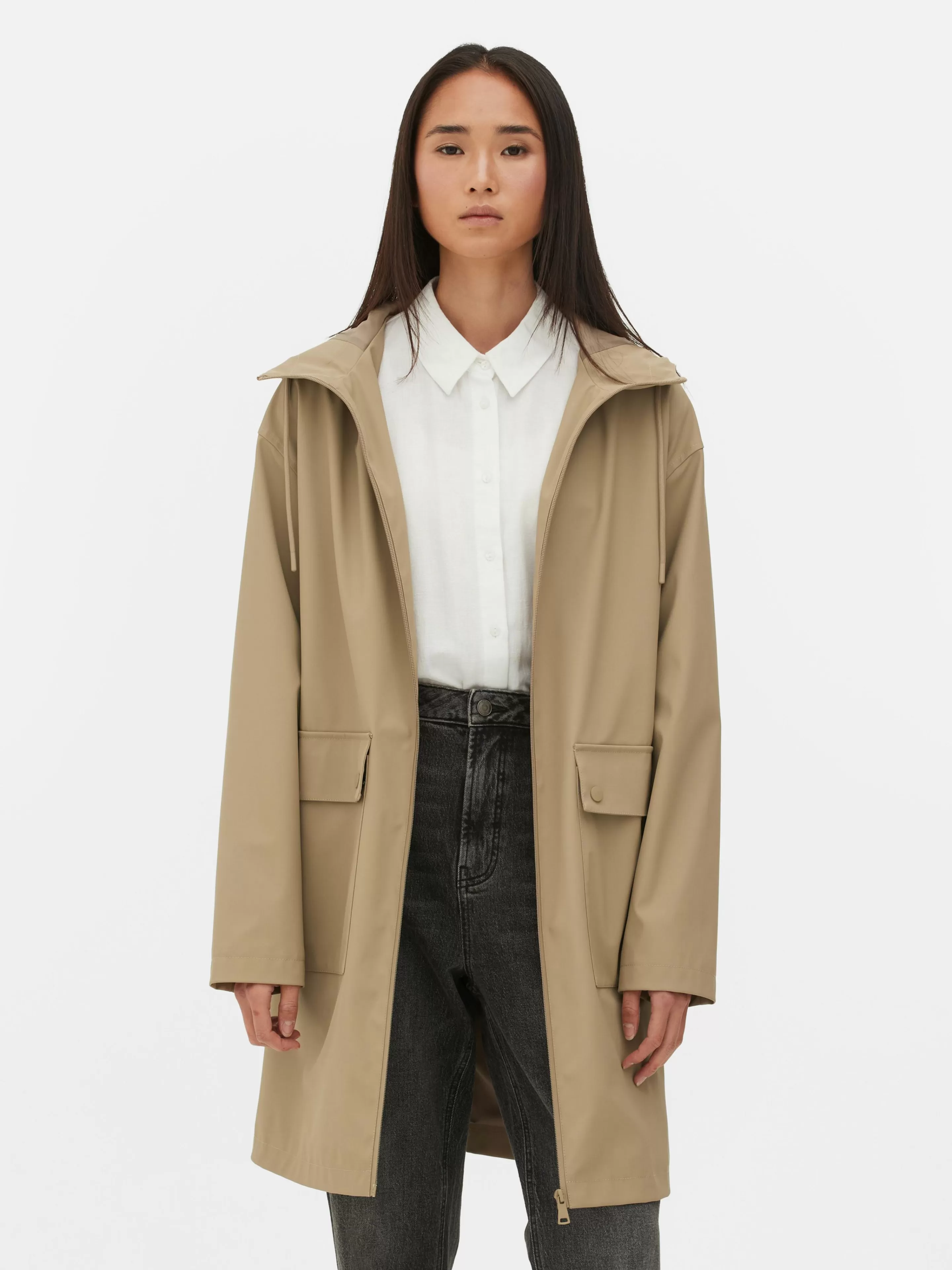Imperméable Caoutchouté à Capuche-Primark Fashion