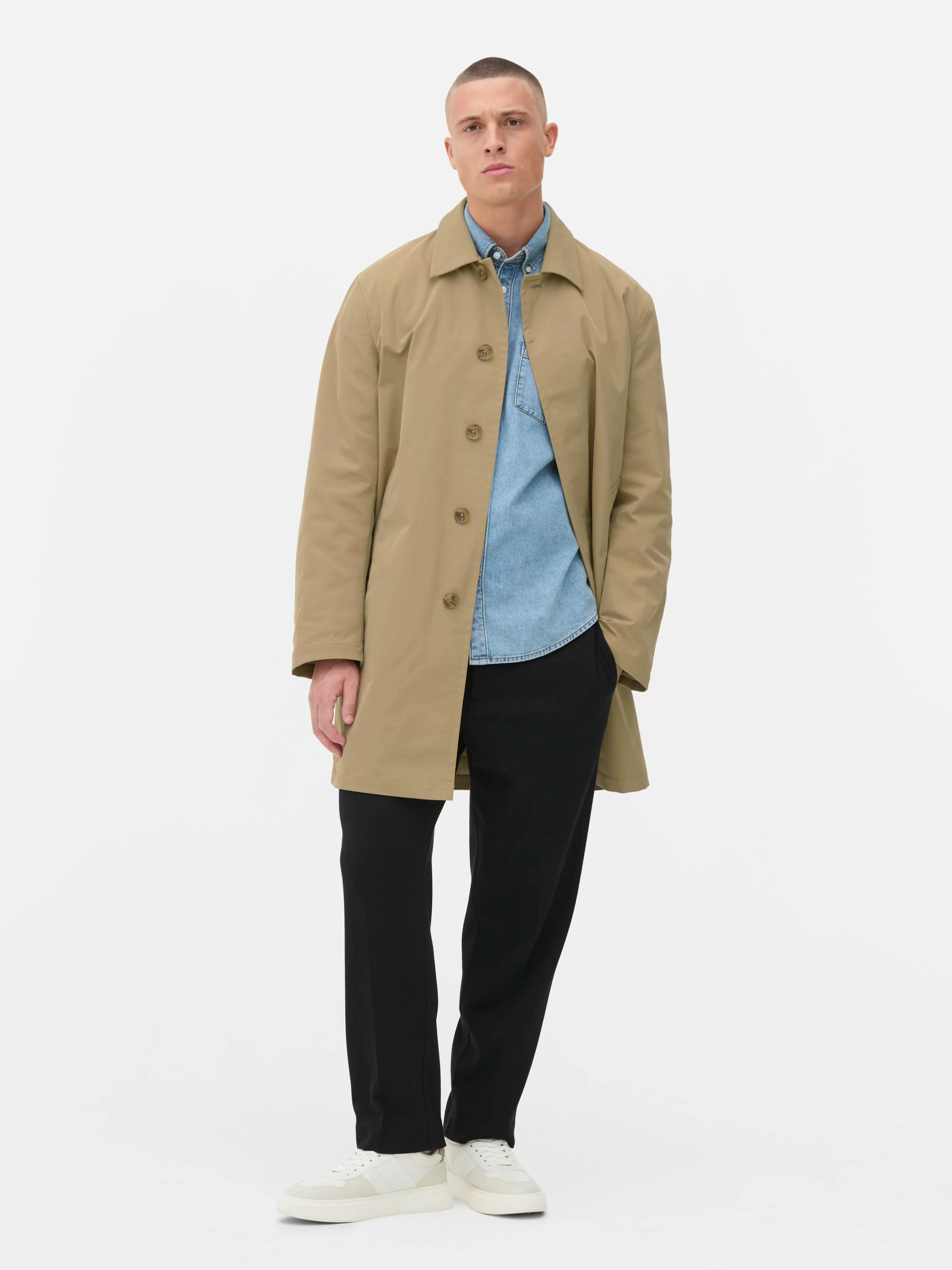 Imperméable Long à Boutonnage Simple-Primark Flash Sale