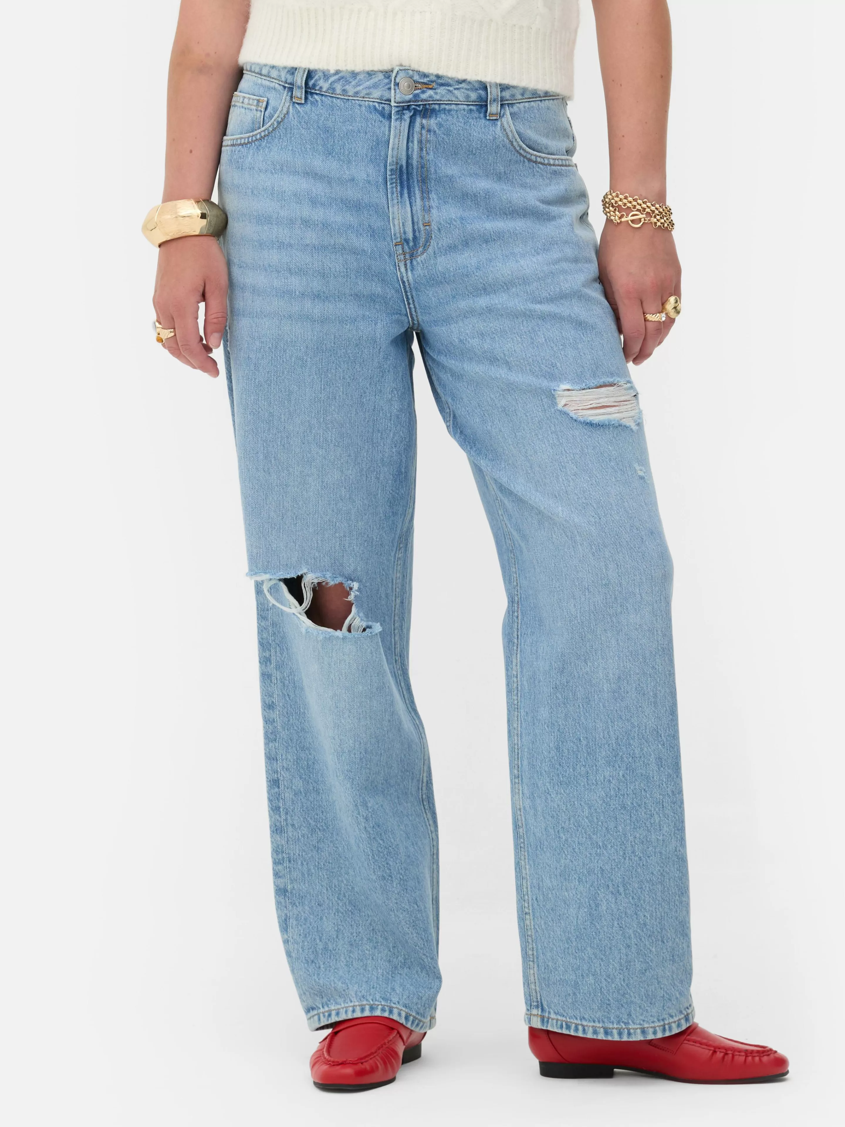 Jean Dad Déchiré Rita Ora-Primark Best Sale