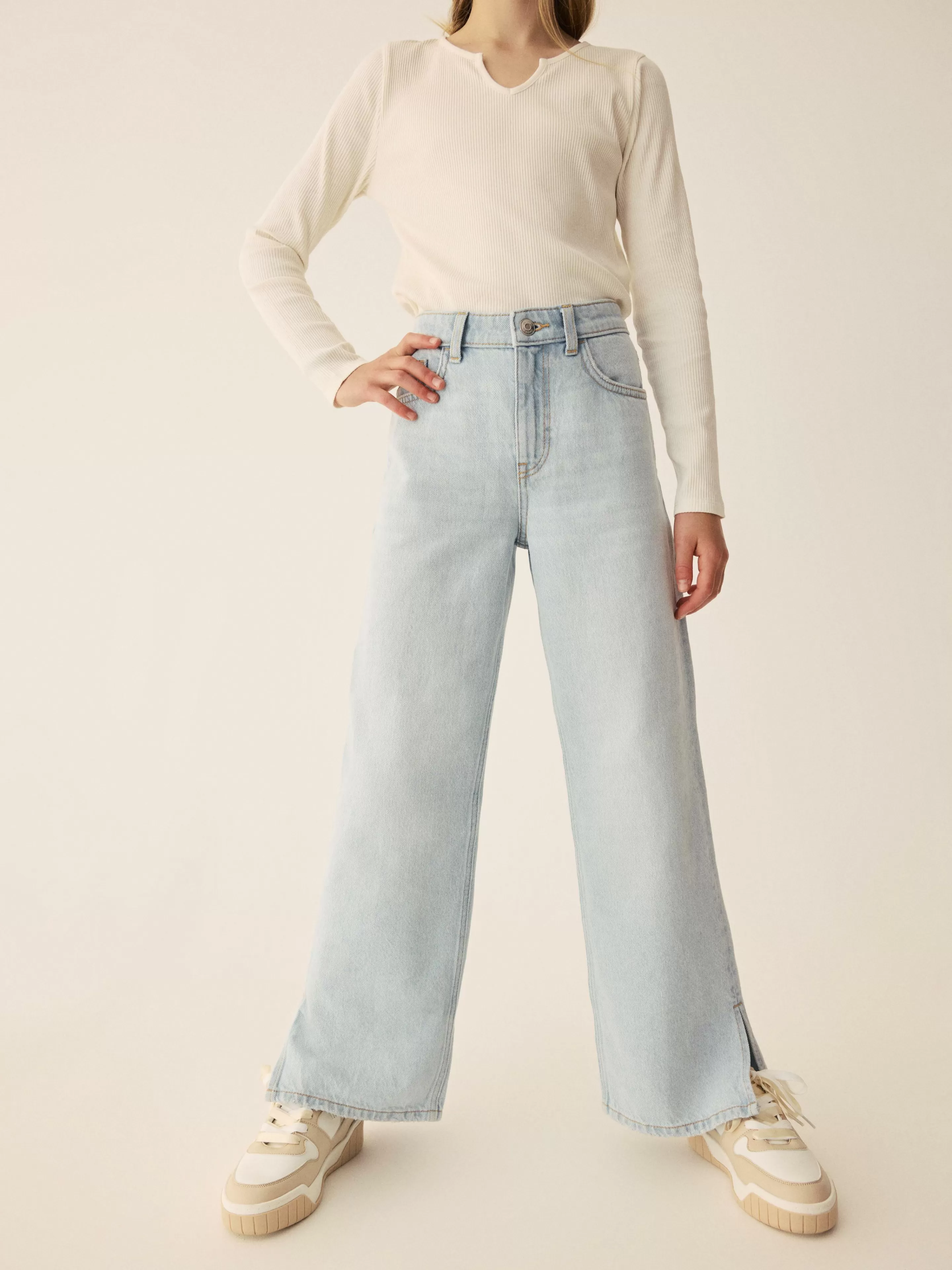Jean Denim Large Fendu-Primark Clearance