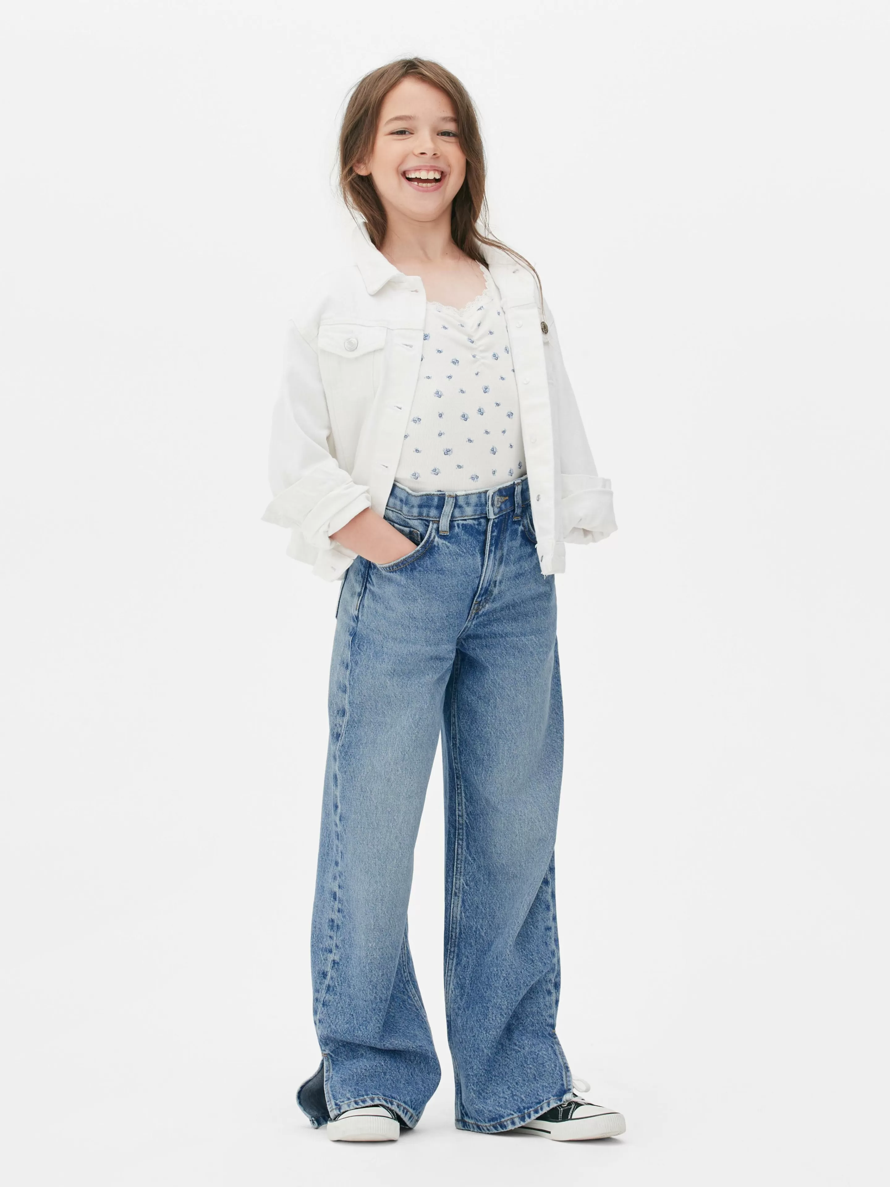 Jean Denim Large Fendu-Primark Clearance