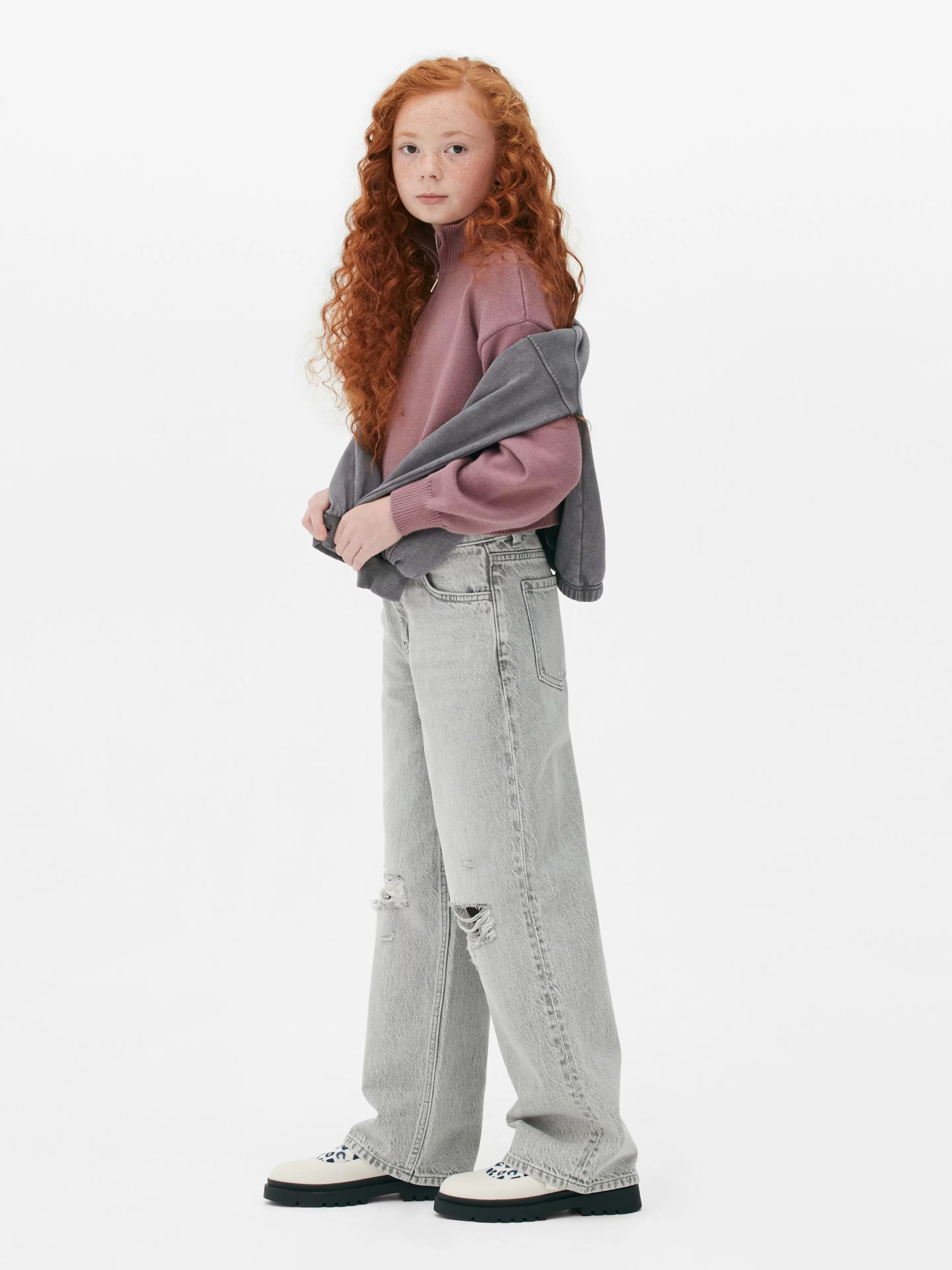 Jean Denim Large Fendu-Primark Store