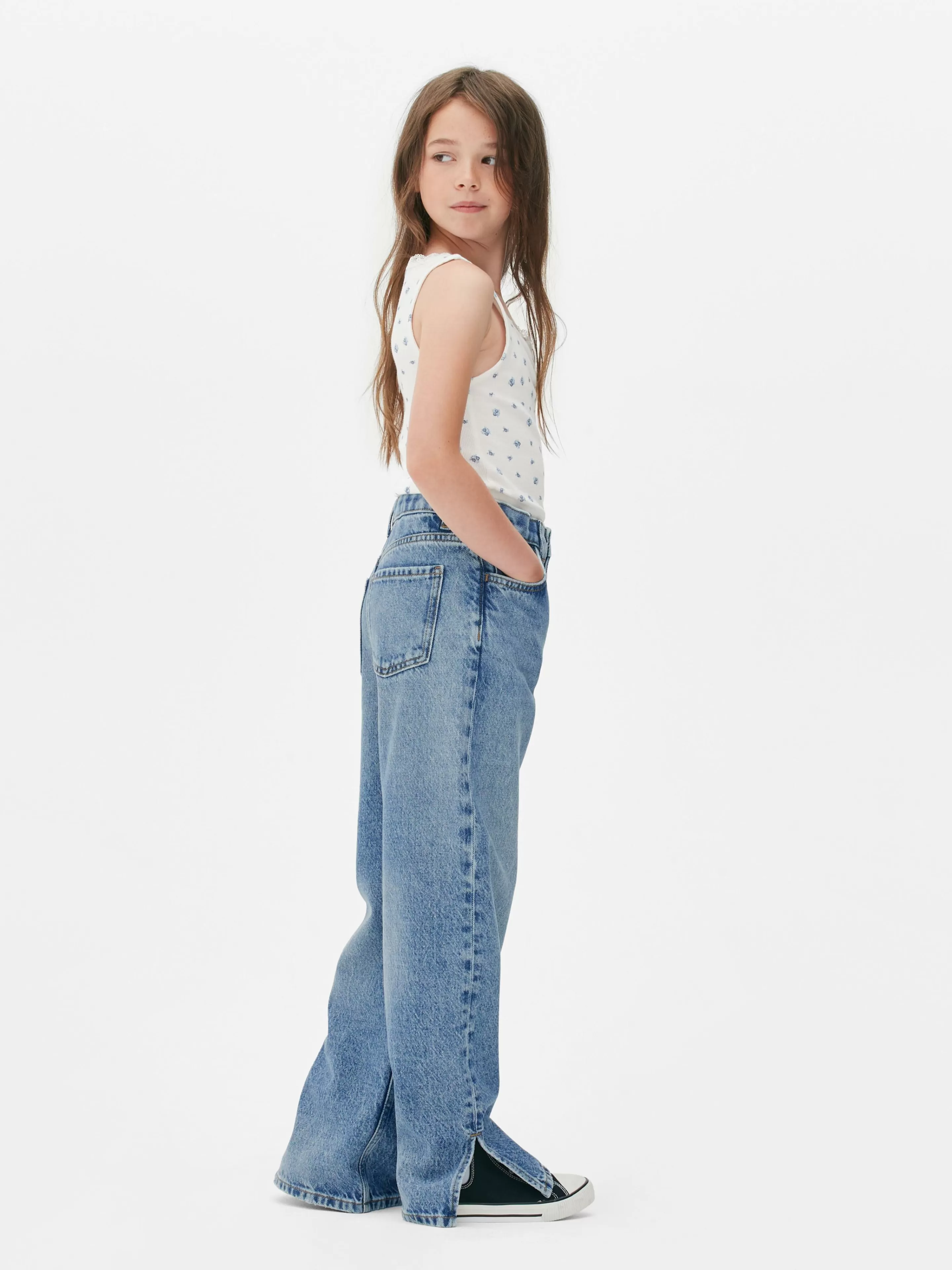 Jean Denim Large Fendu-Primark Clearance