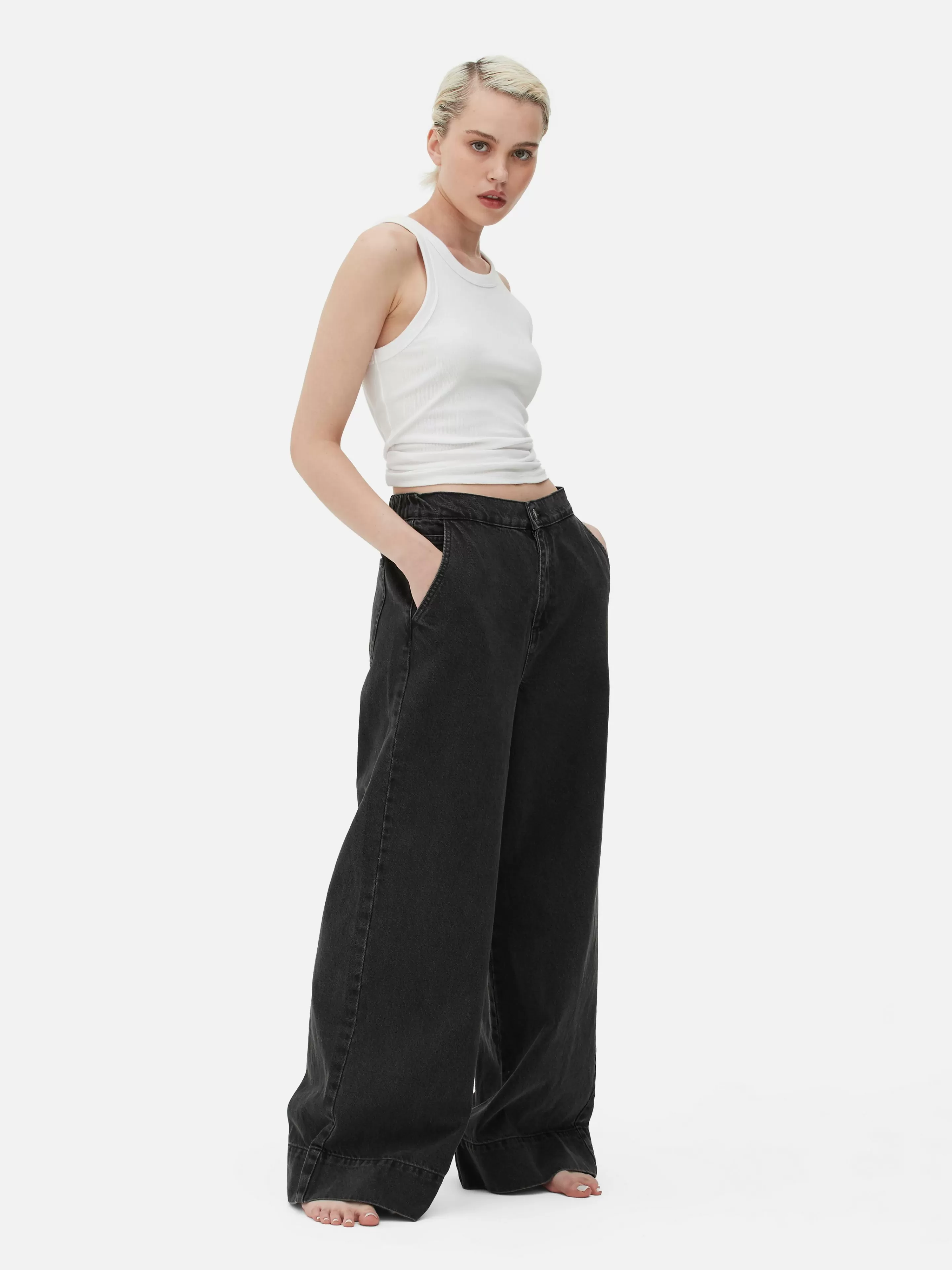 Jean Large élastiqué-Primark Clearance