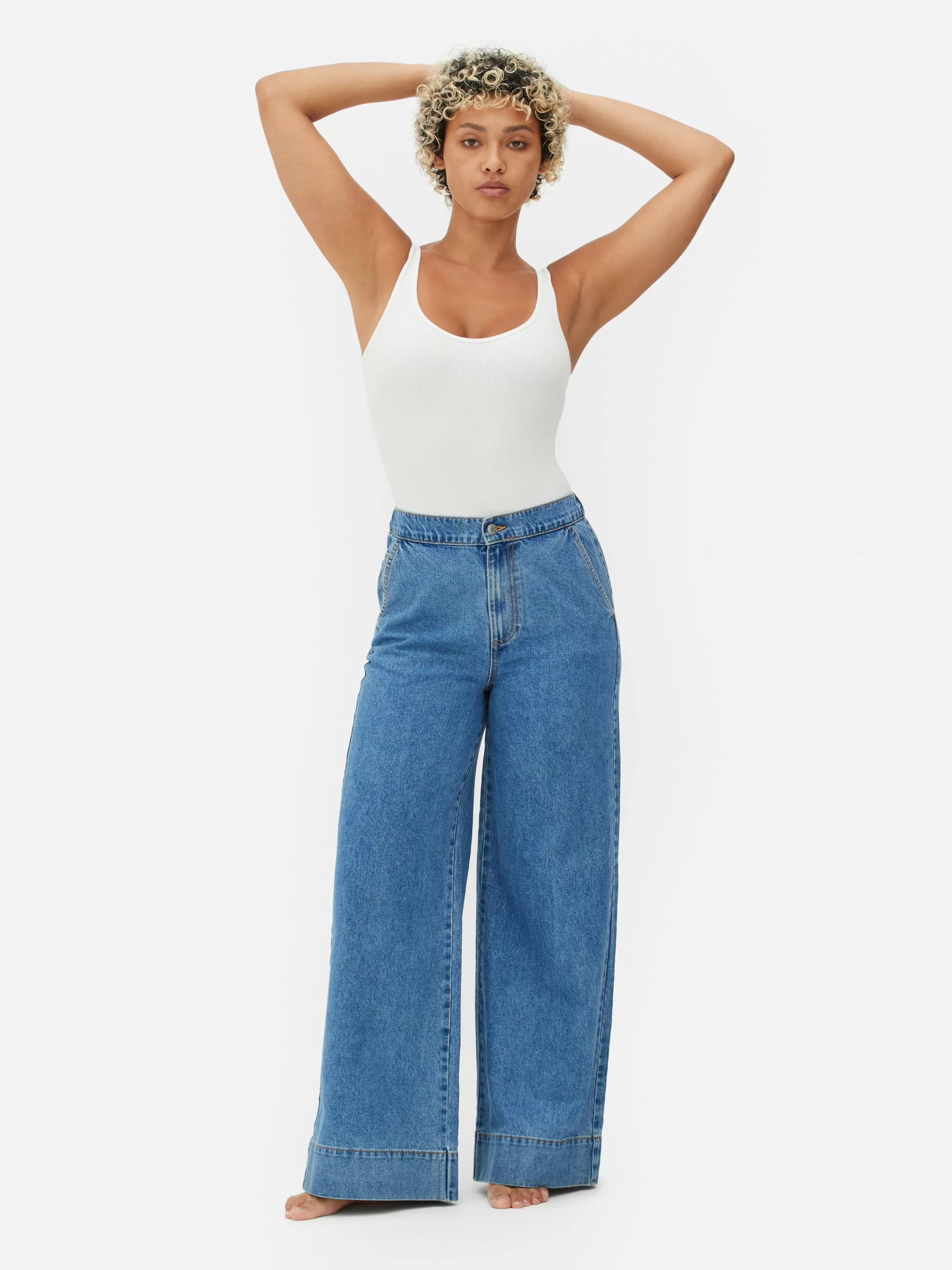 Jean Large élastiqué-Primark Best Sale