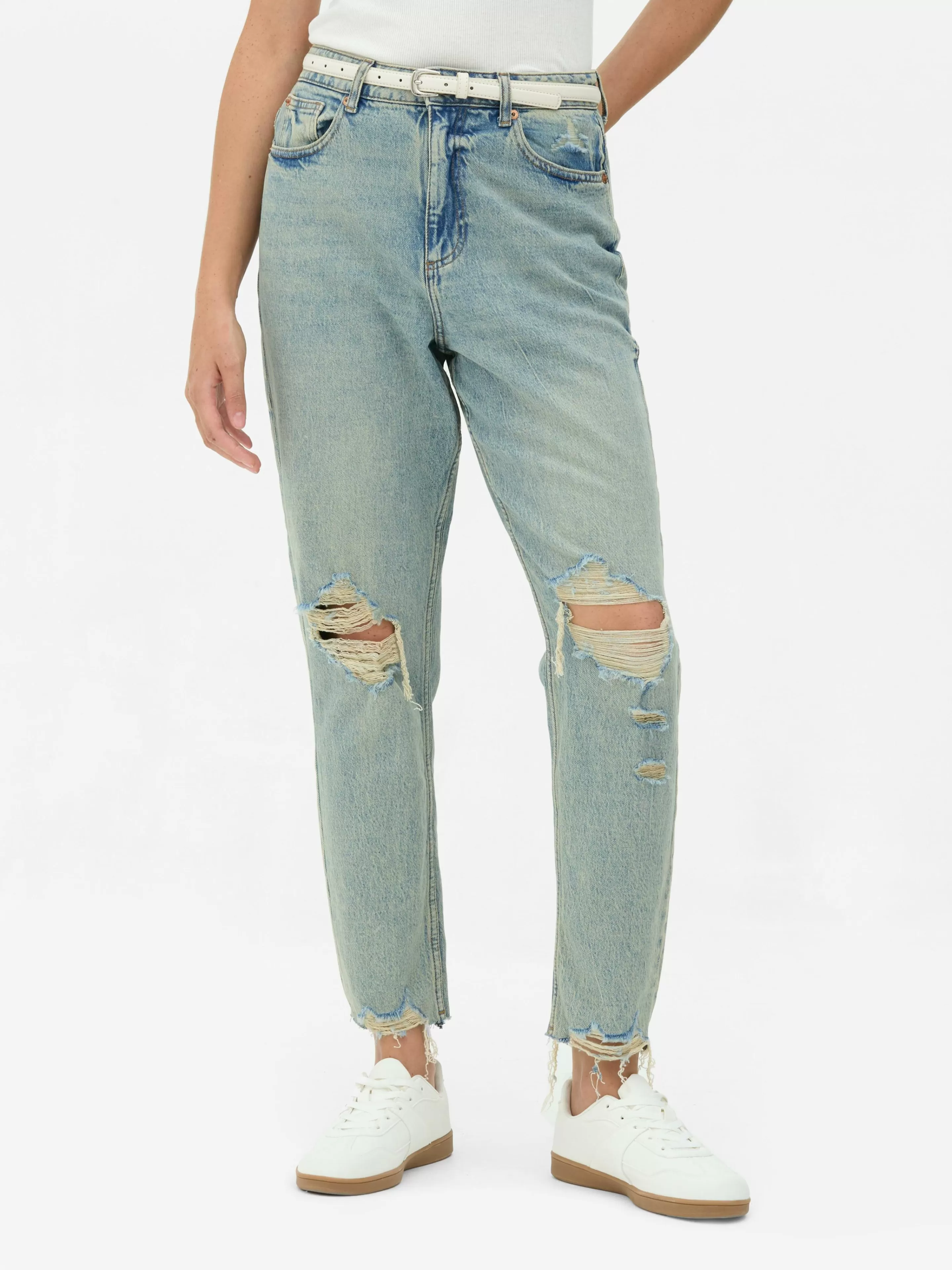 Jean Mom En Denim Déchiré-Primark Clearance