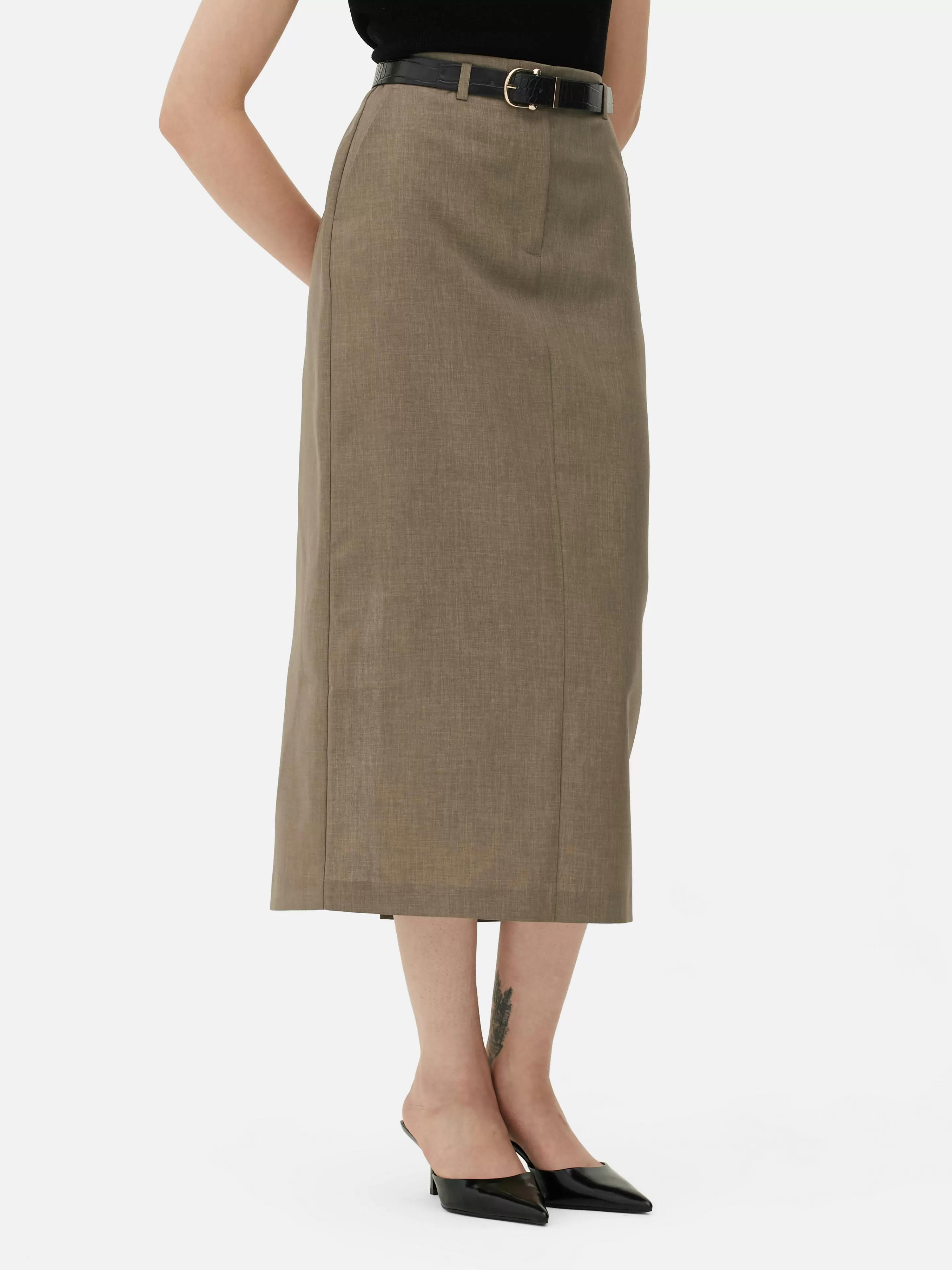 Jupe Crayon Mi-longue Taille Haute-Primark Online