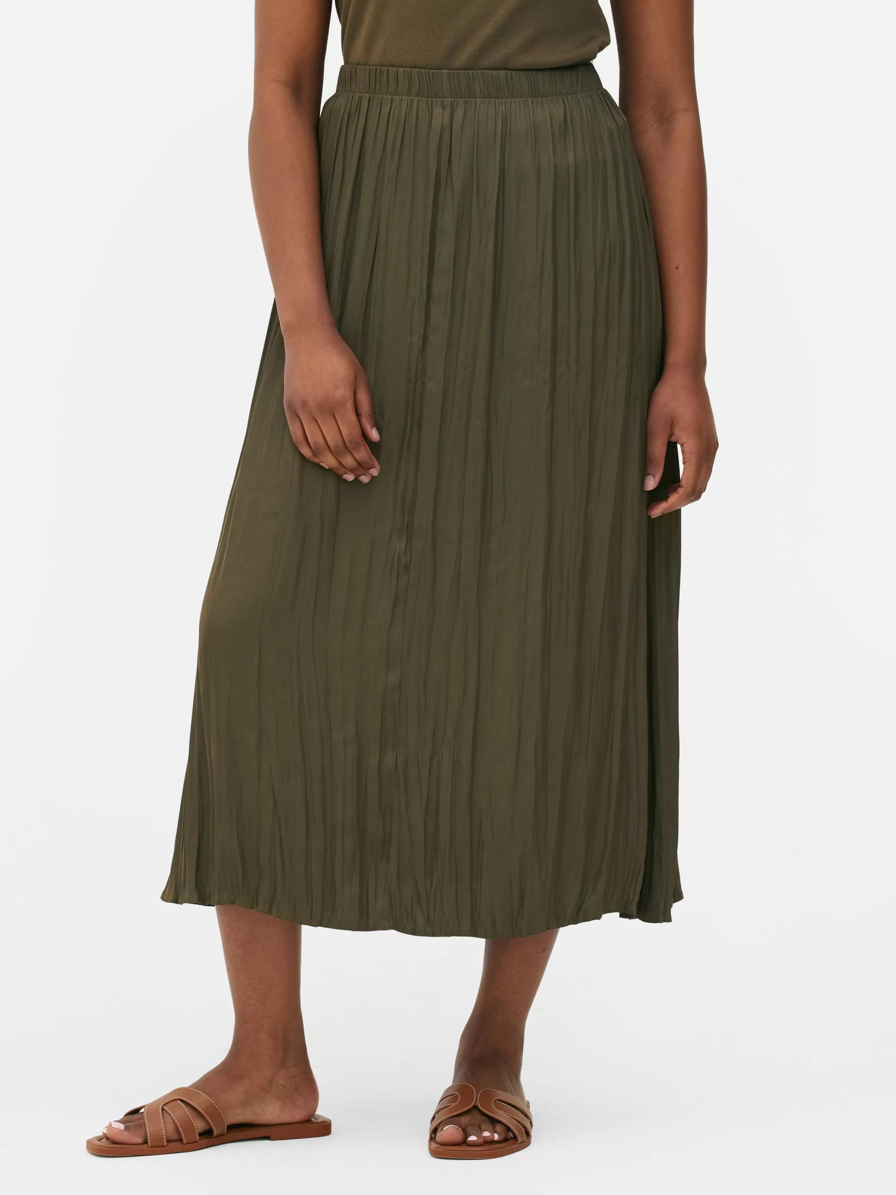 Jupe Mi-longue Plissée En Satin-Primark Best Sale
