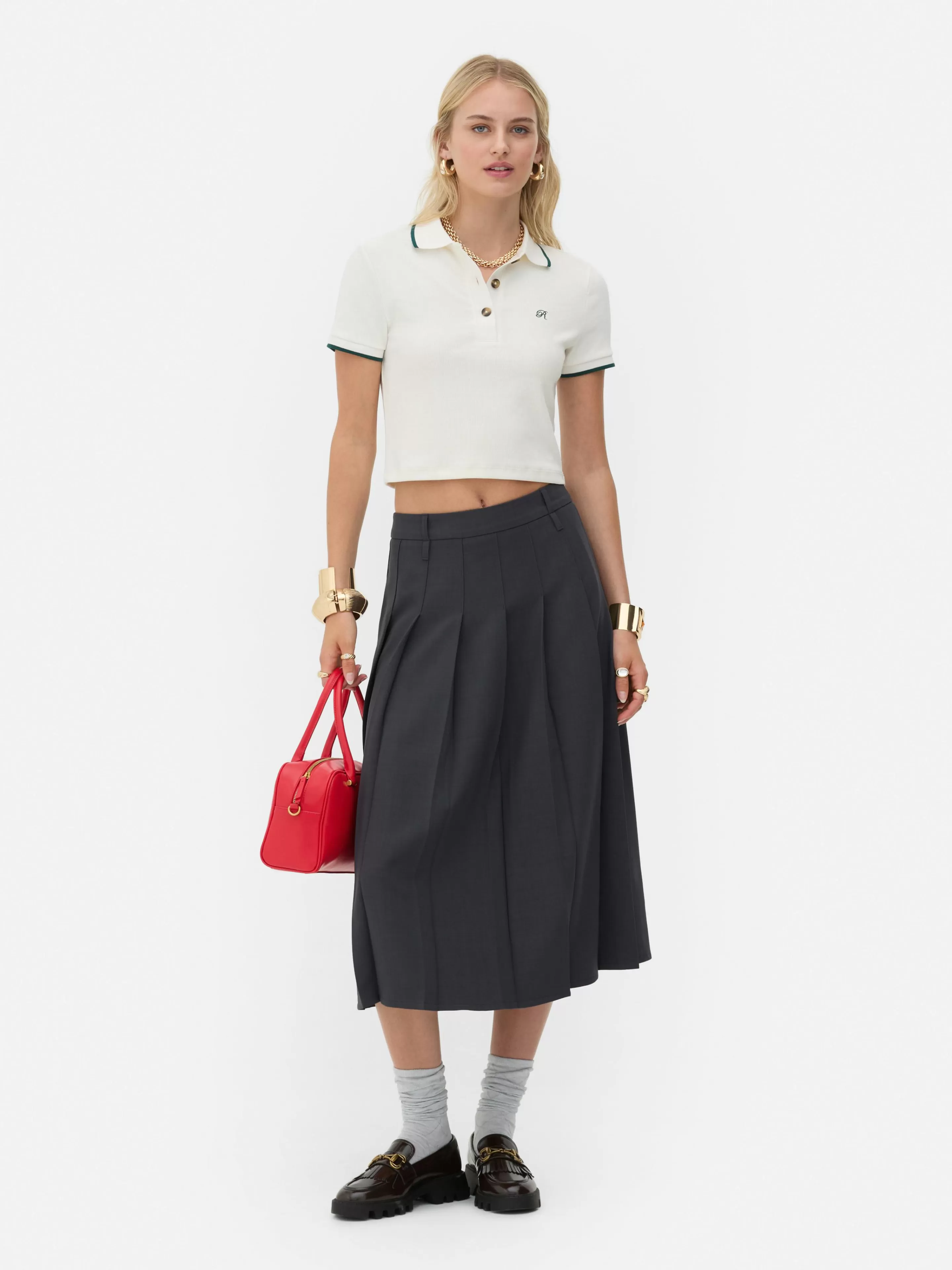 Jupe Mi-longue Plissée Rita Ora-Primark Cheap