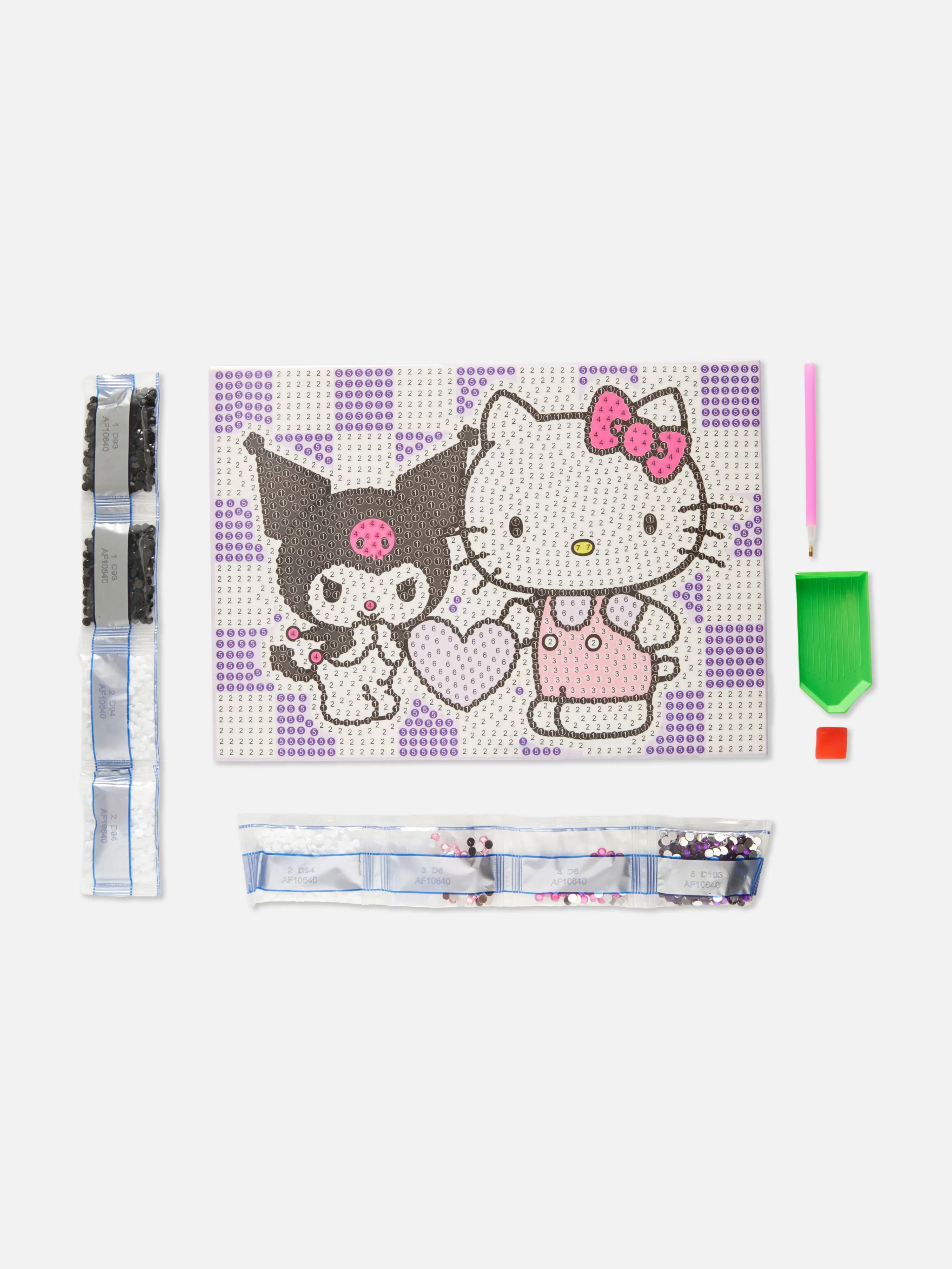 Kit Broderie Diamant Par Numéro Hello Kitty Et Kuromi-Primark Clearance