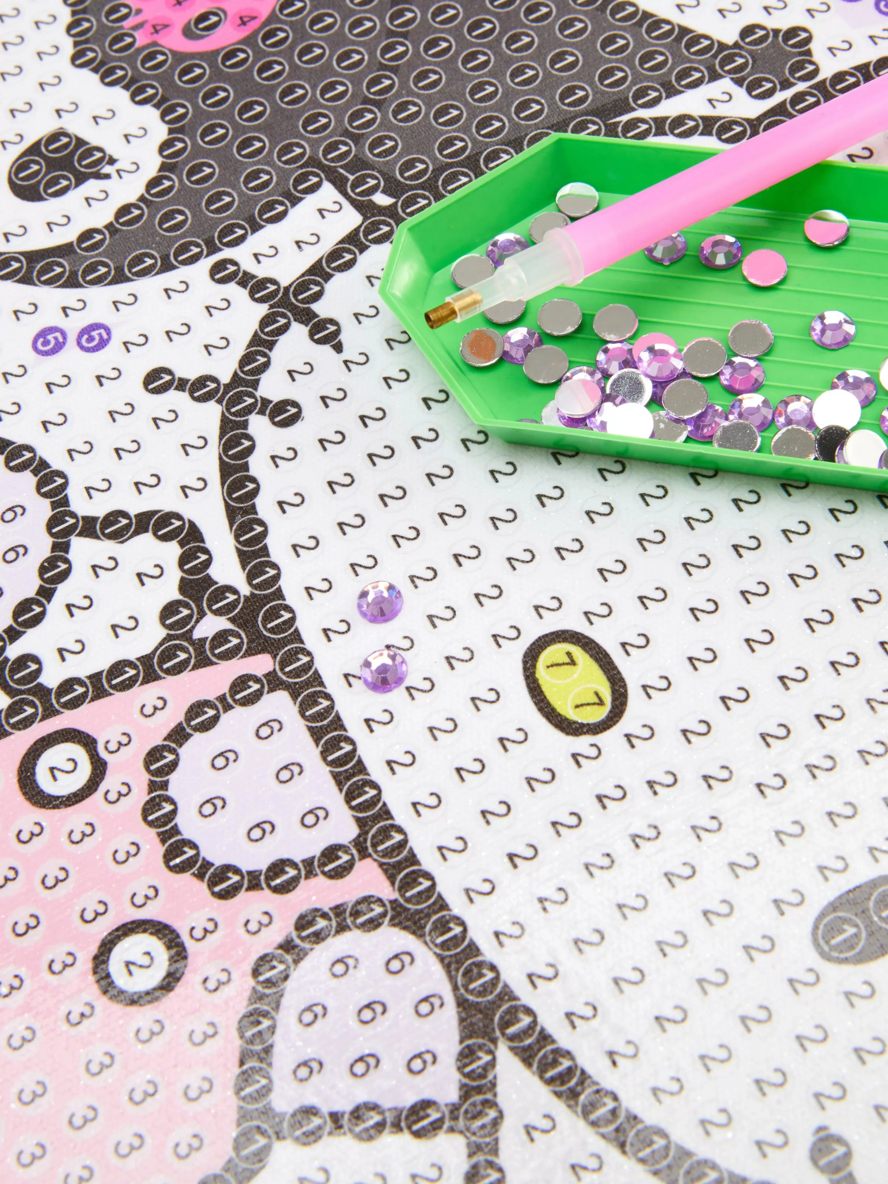 Kit Broderie Diamant Par Numéro Hello Kitty Et Kuromi-Primark Clearance