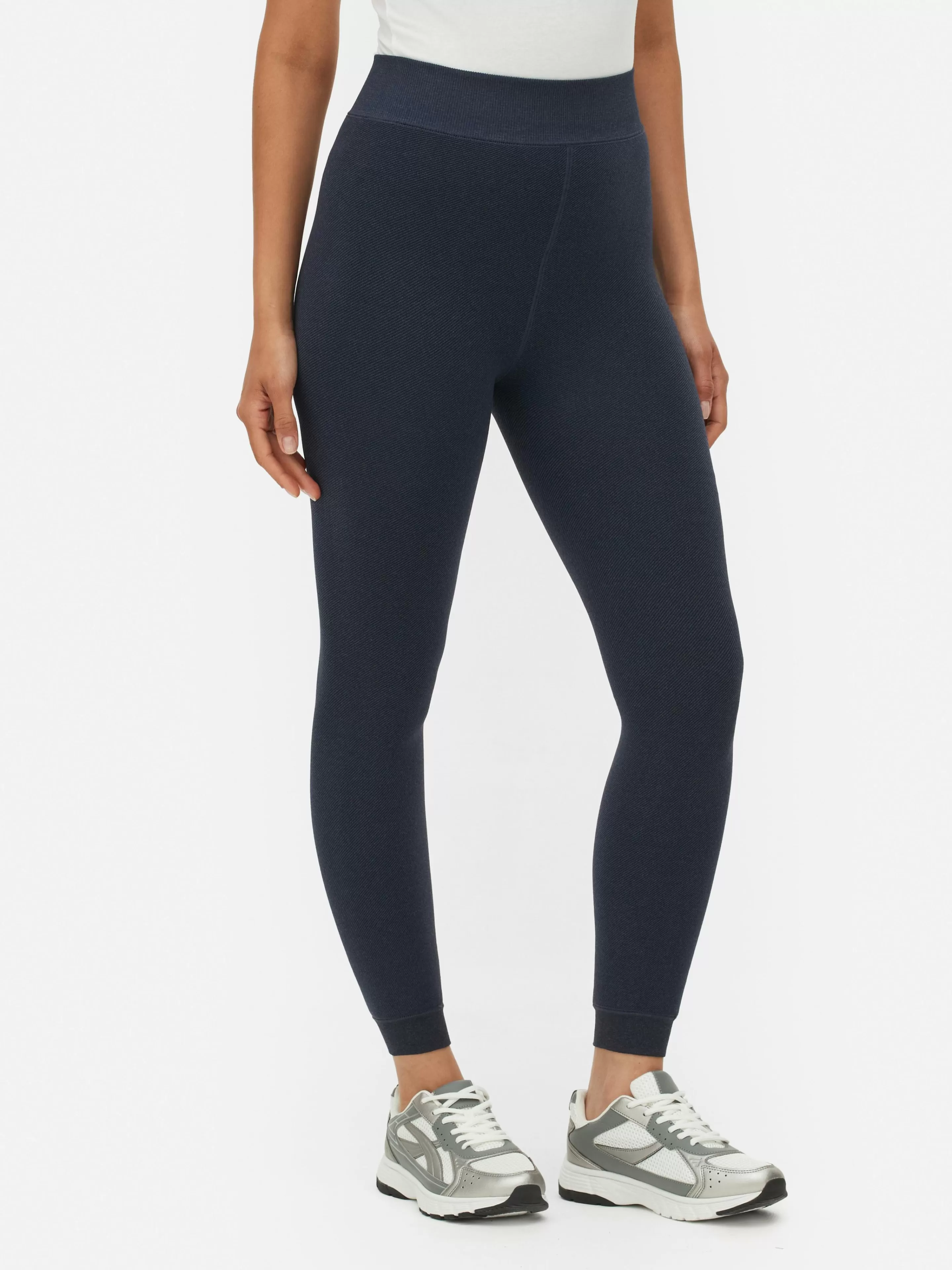 Legging Effet Denim Doublé De Velours Duveteux-Primark Online