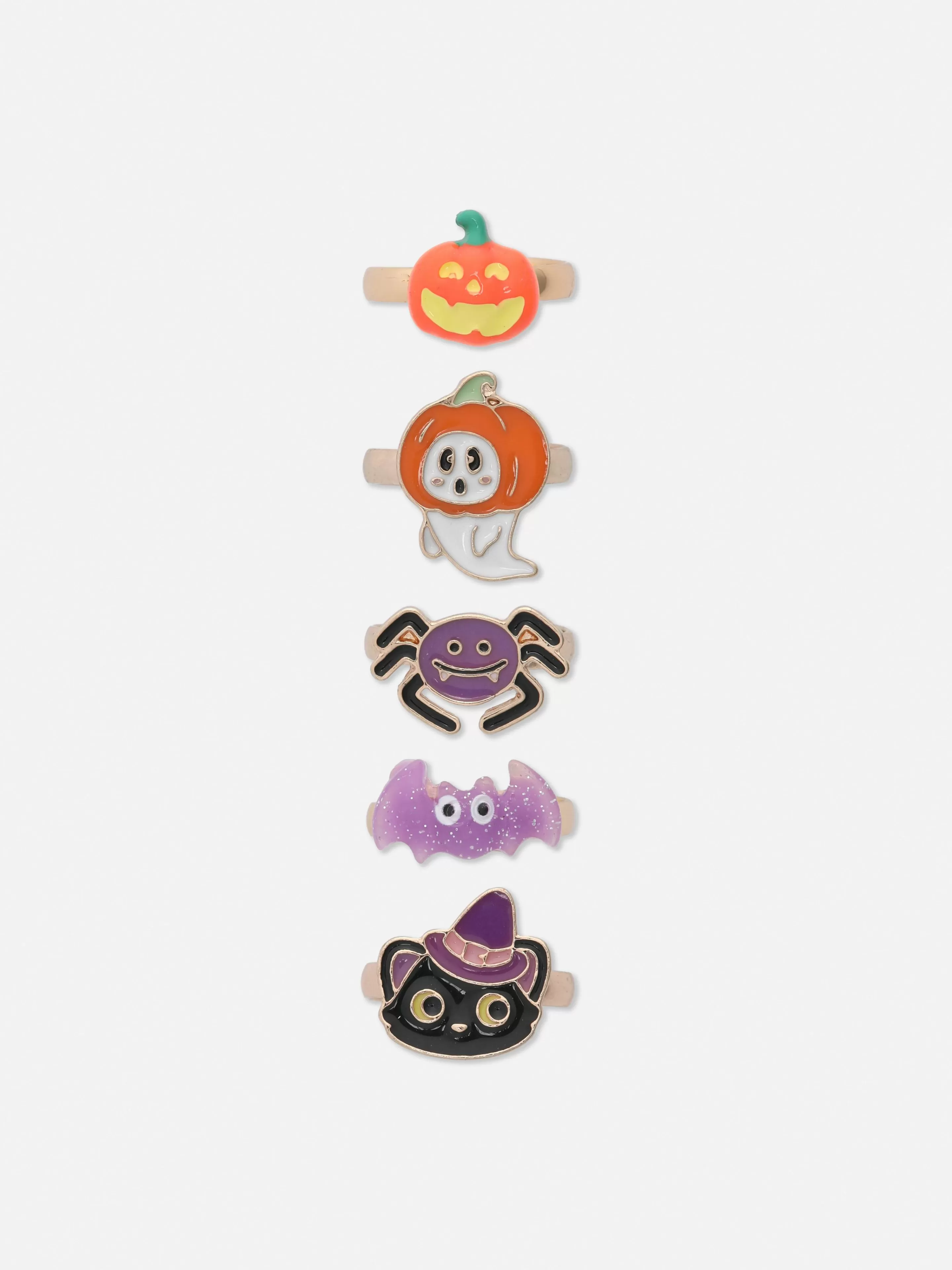 Lot De 5 Bagues Phosphorescentes Halloween-Primark Cheap