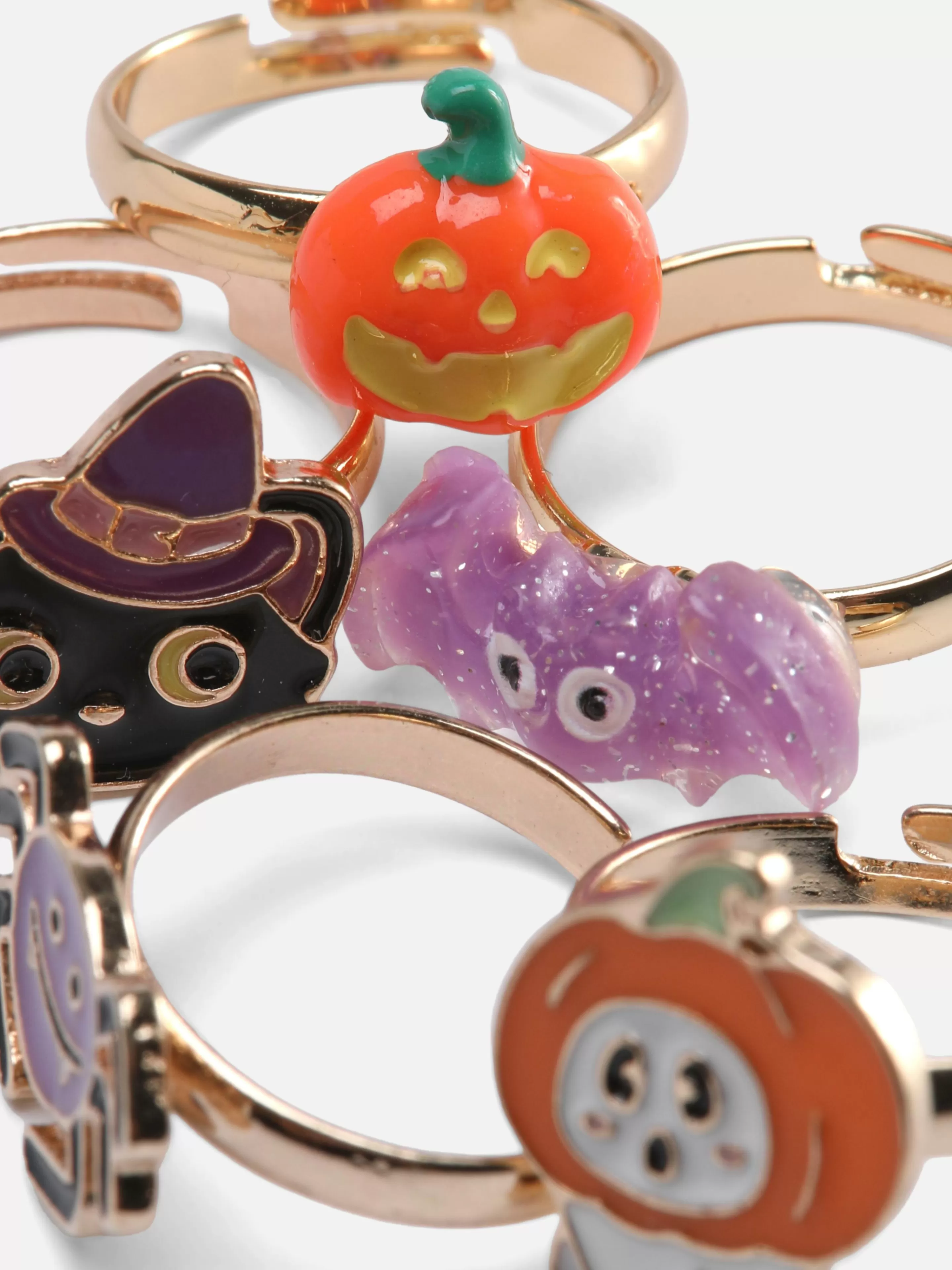 Lot De 5 Bagues Phosphorescentes Halloween-Primark Cheap