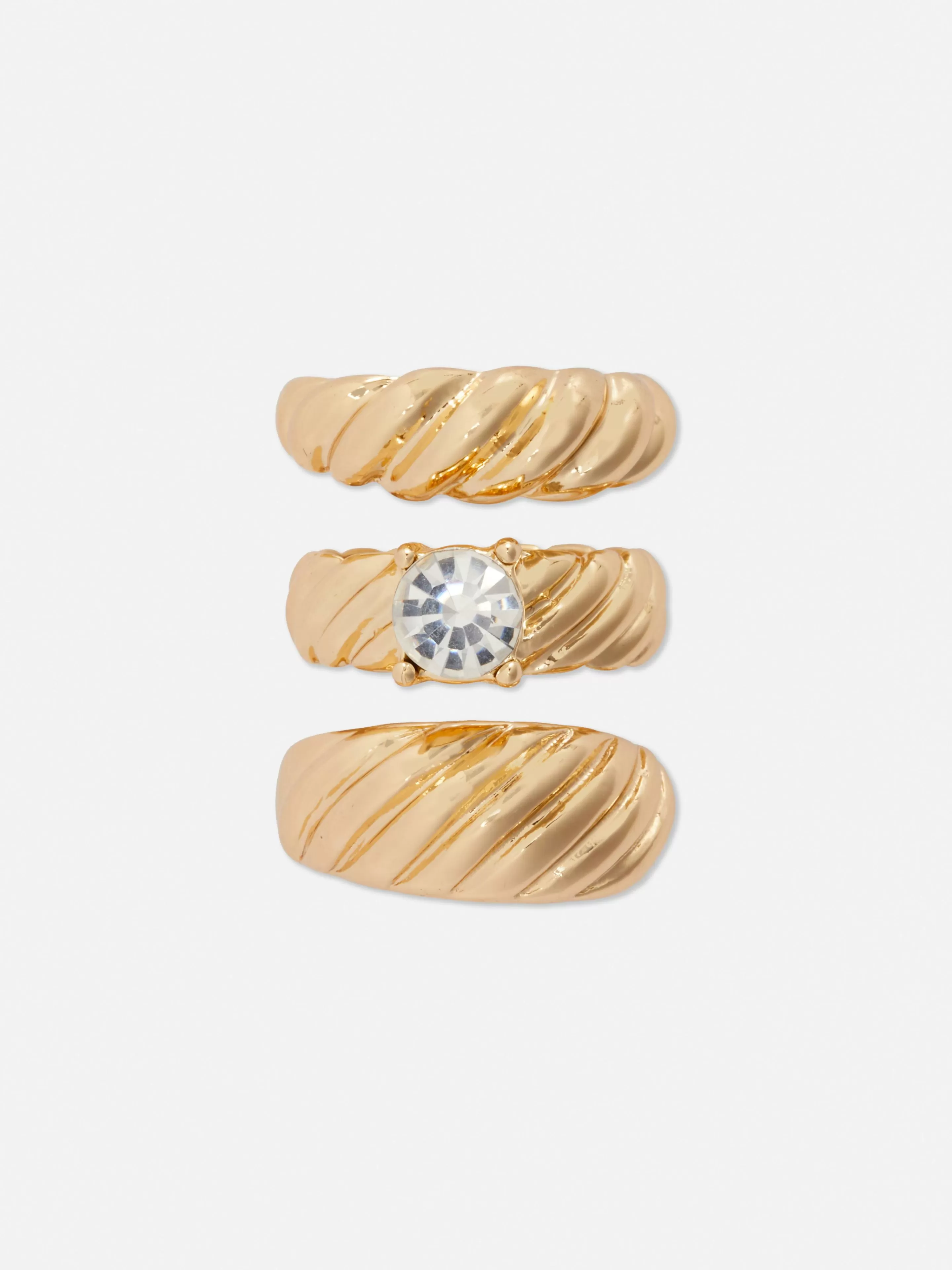 Lot De 3 Bagues Striées à Superposer Rita Ora-Primark Fashion