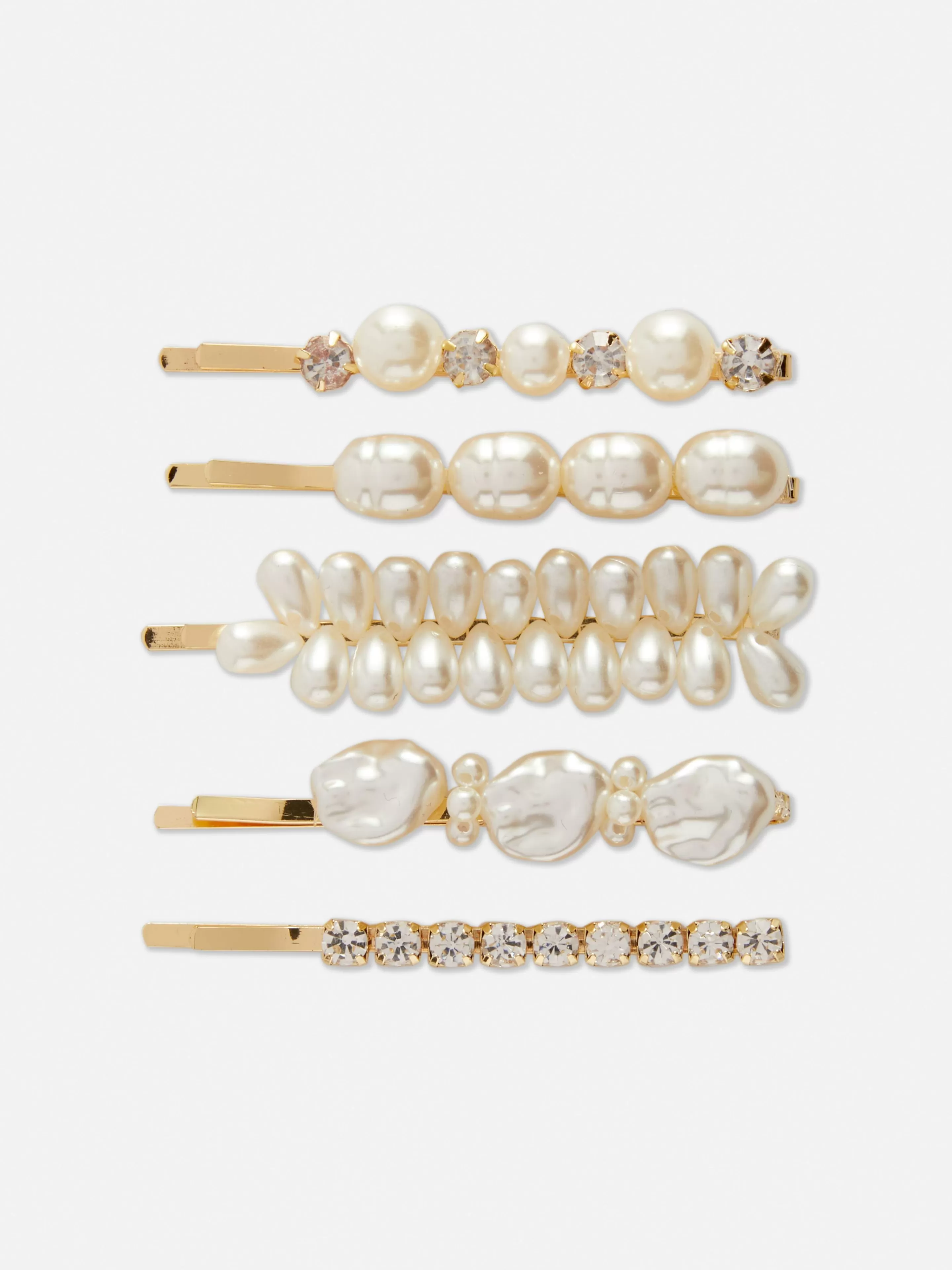 Lot De 5 Barrettes à Fausses Perles-Primark Online